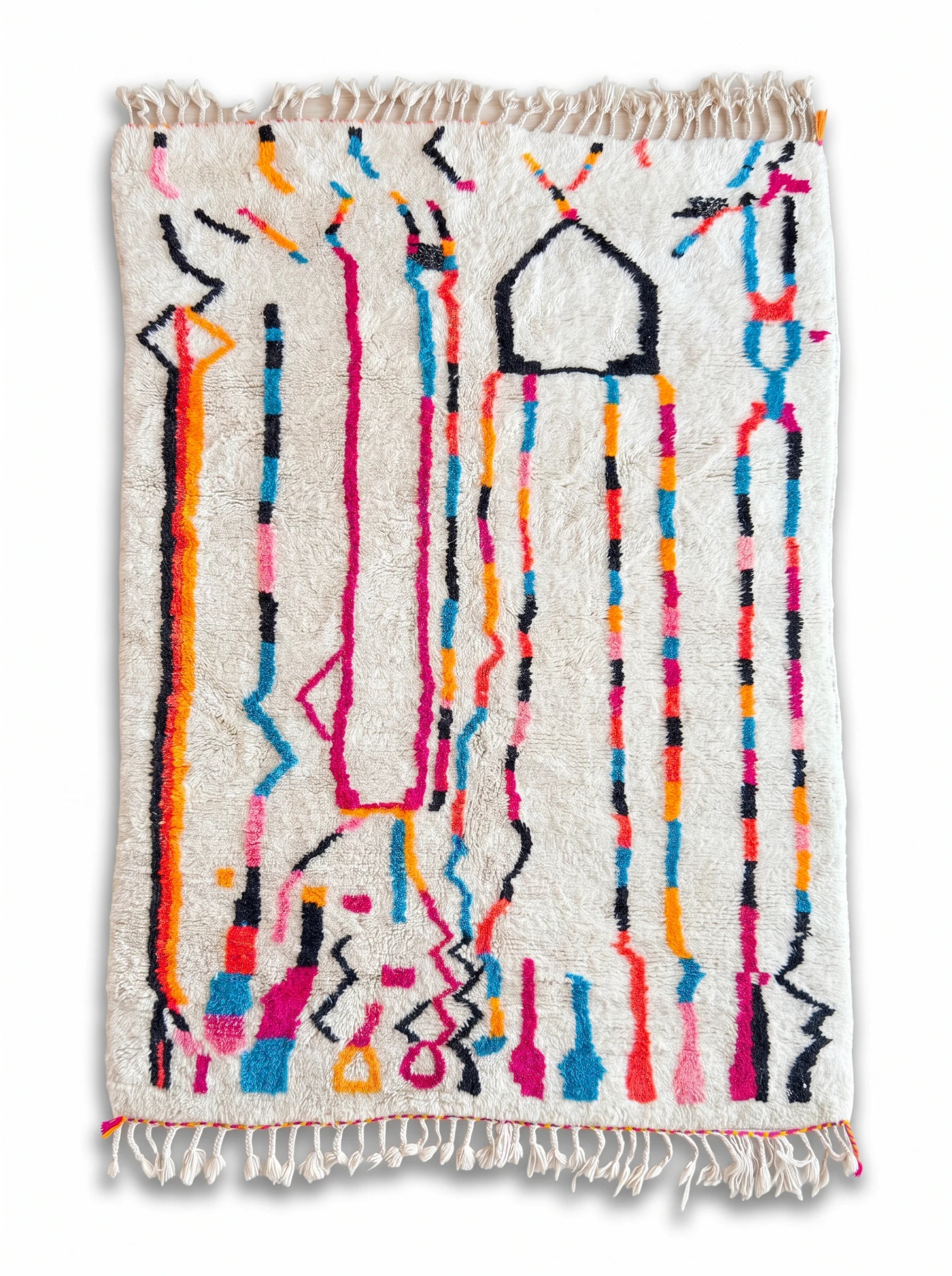 Tapis berbère coloré 149 x 237 cm, fait main en laine | Tamazi