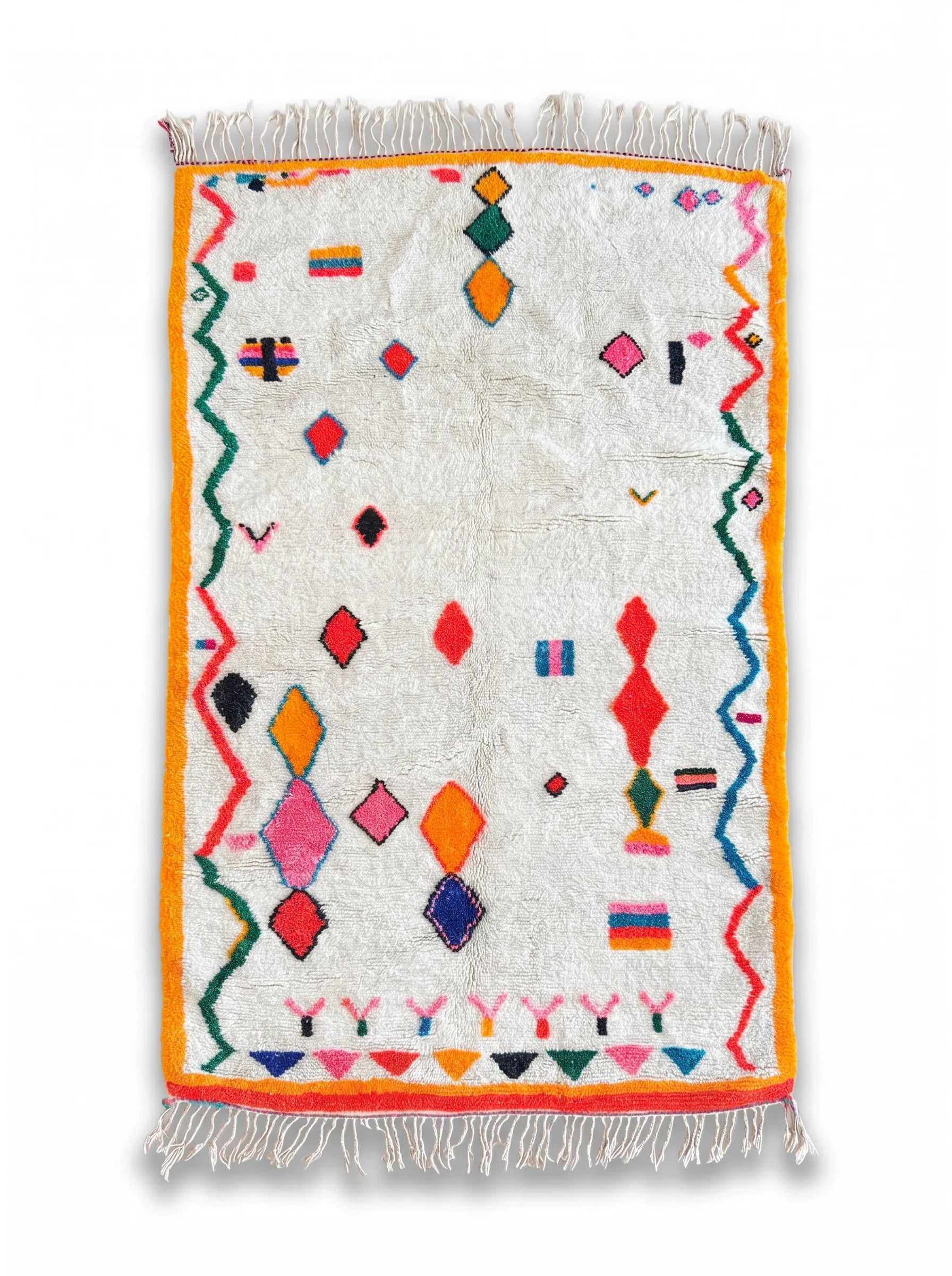 Tapis berbère coloré 151 x 295 cm, fait main en laine | Tamazi