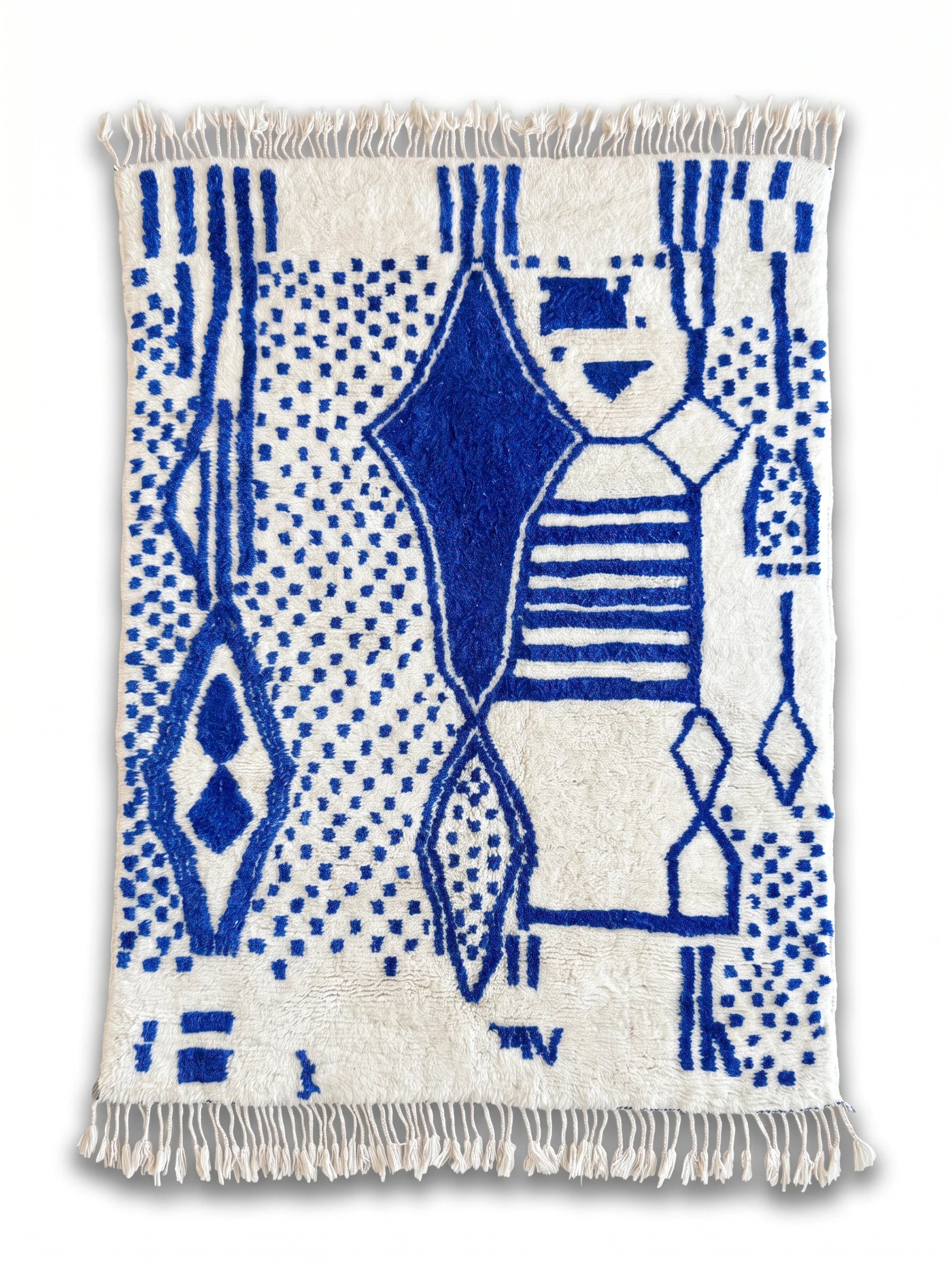 Tapis berbère coloré 155 x 225 cm, fait main en laine | Tamazi