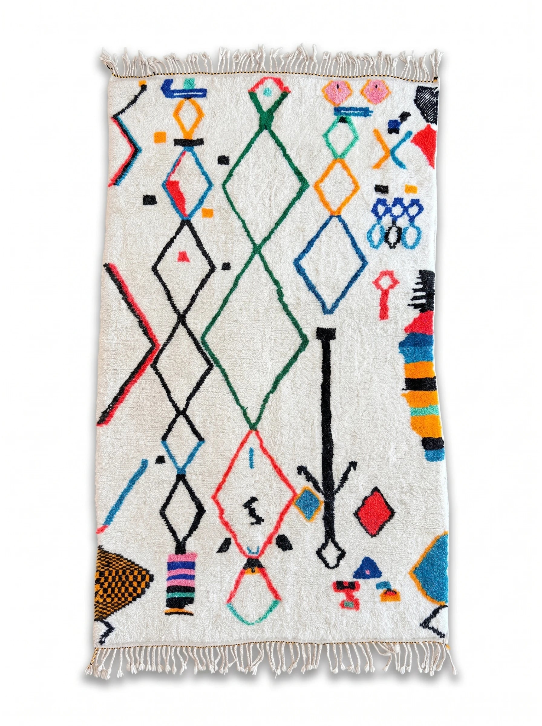 Tapis berbère coloré 159 x 302 cm, fait main en laine | Tamazi