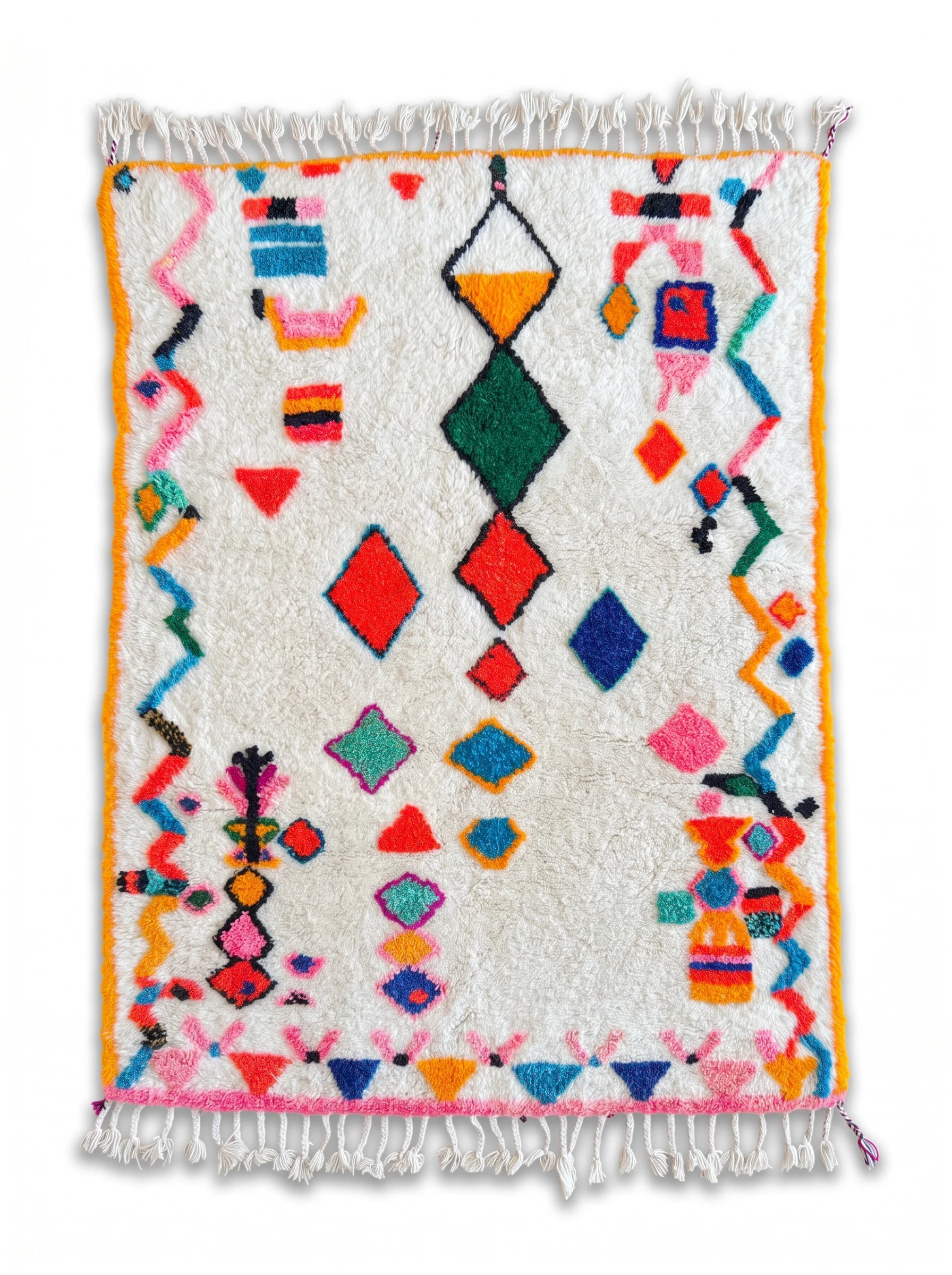 Tapis berbère coloré 160 x 239 cm, fait main en laine | Tamazi