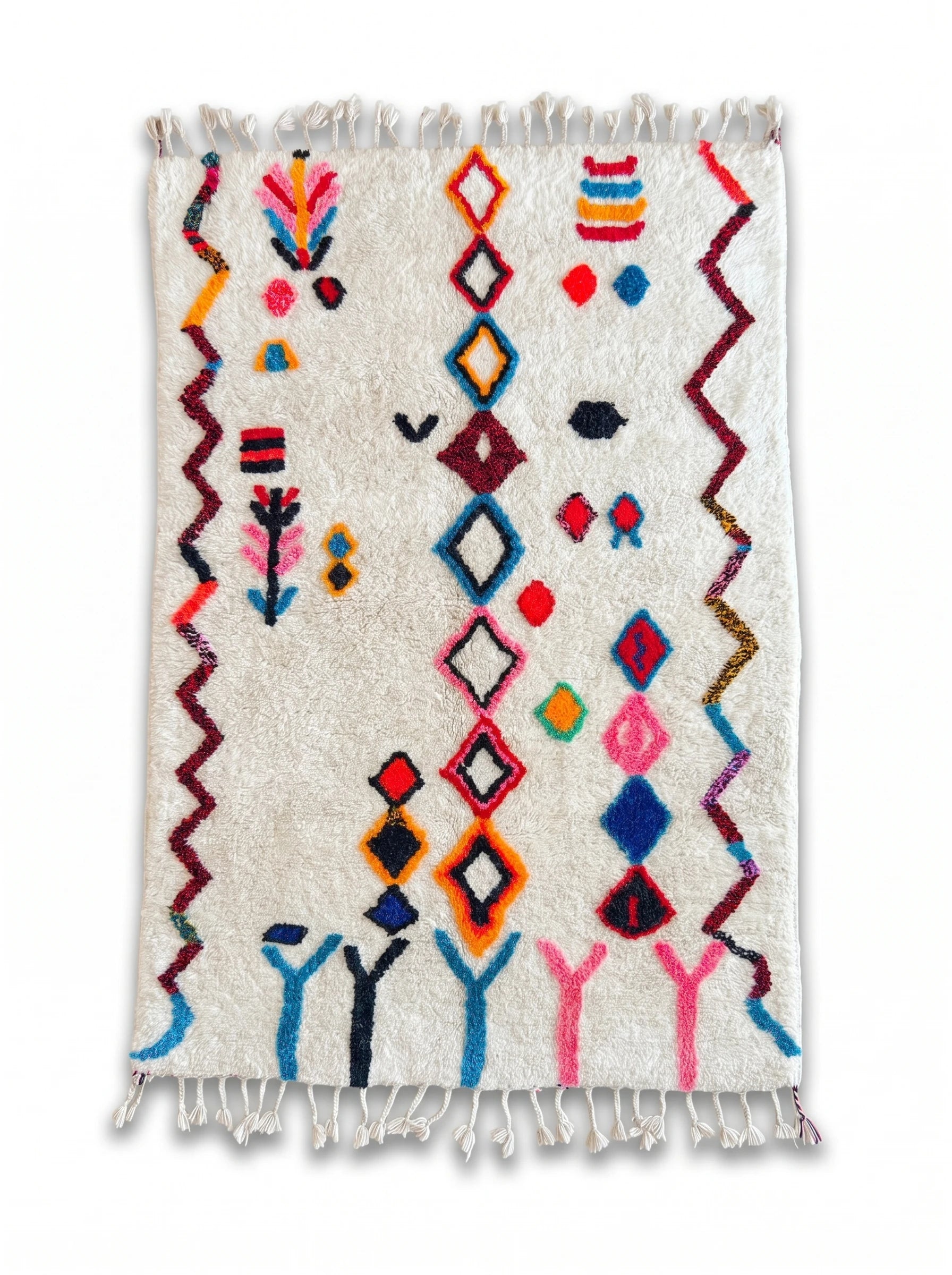 Tapis berbère coloré 165 x 278 cm, fait main en laine | Tamazi