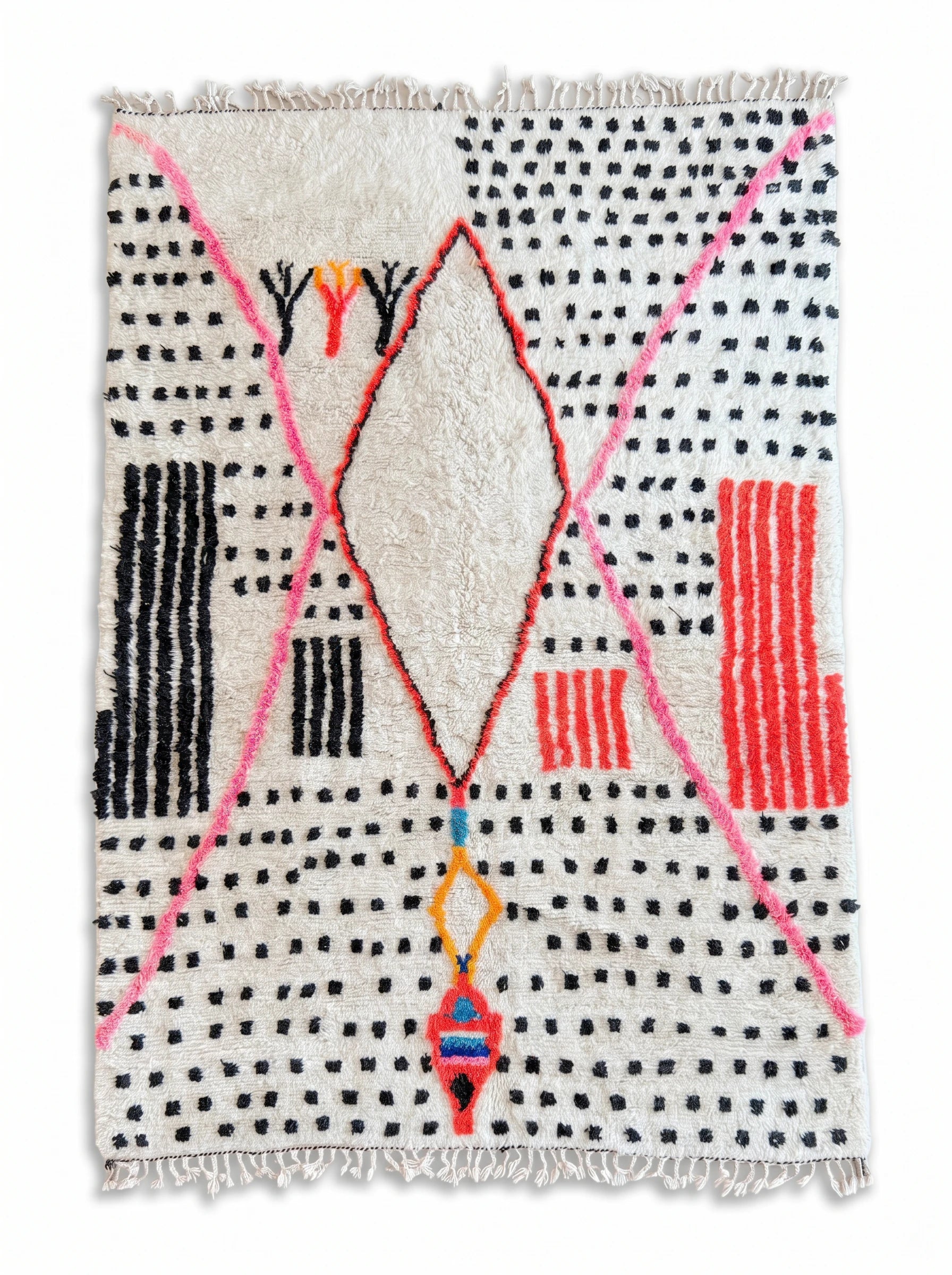 Tapis berbère coloré 200 x 314 cm, fait main en laine | Tamazi