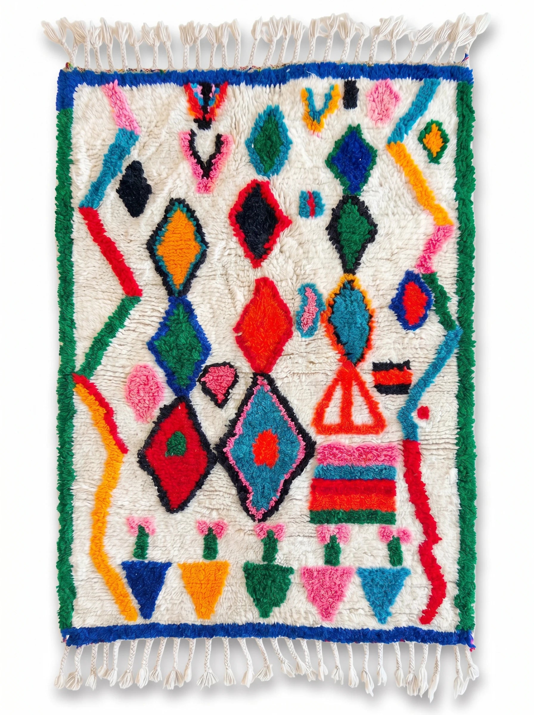 Tapis berbère coloré 97 x 163 cm, fait main en laine | Tamazi