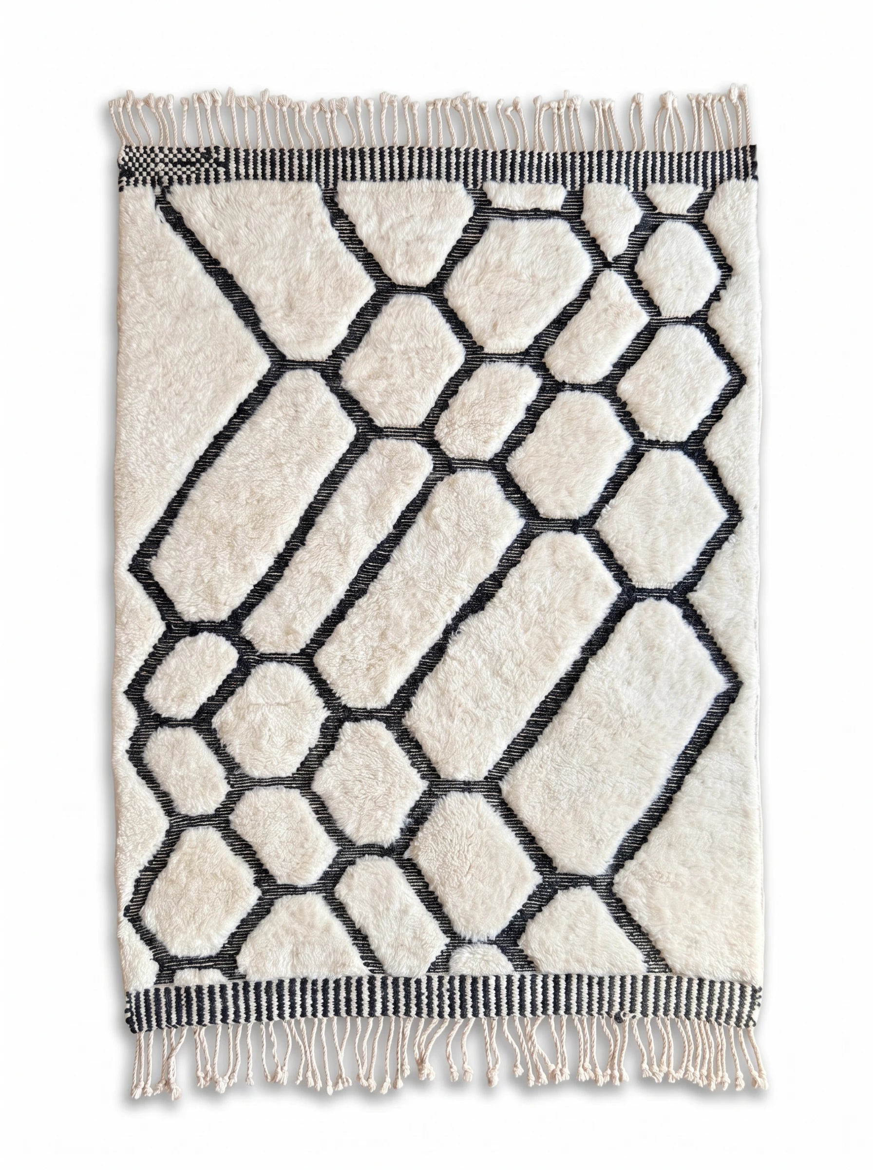 Tapis M'rirt 150 x 219 cm, tapis berbère fait main en laine | Tamazi