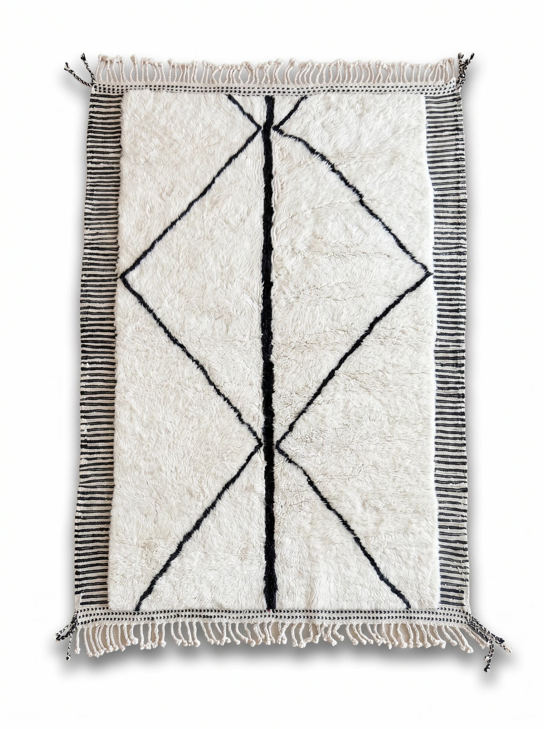 Tapis M'rirt 162 x 279 cm, tapis berbère fait main en laine | Tamazi