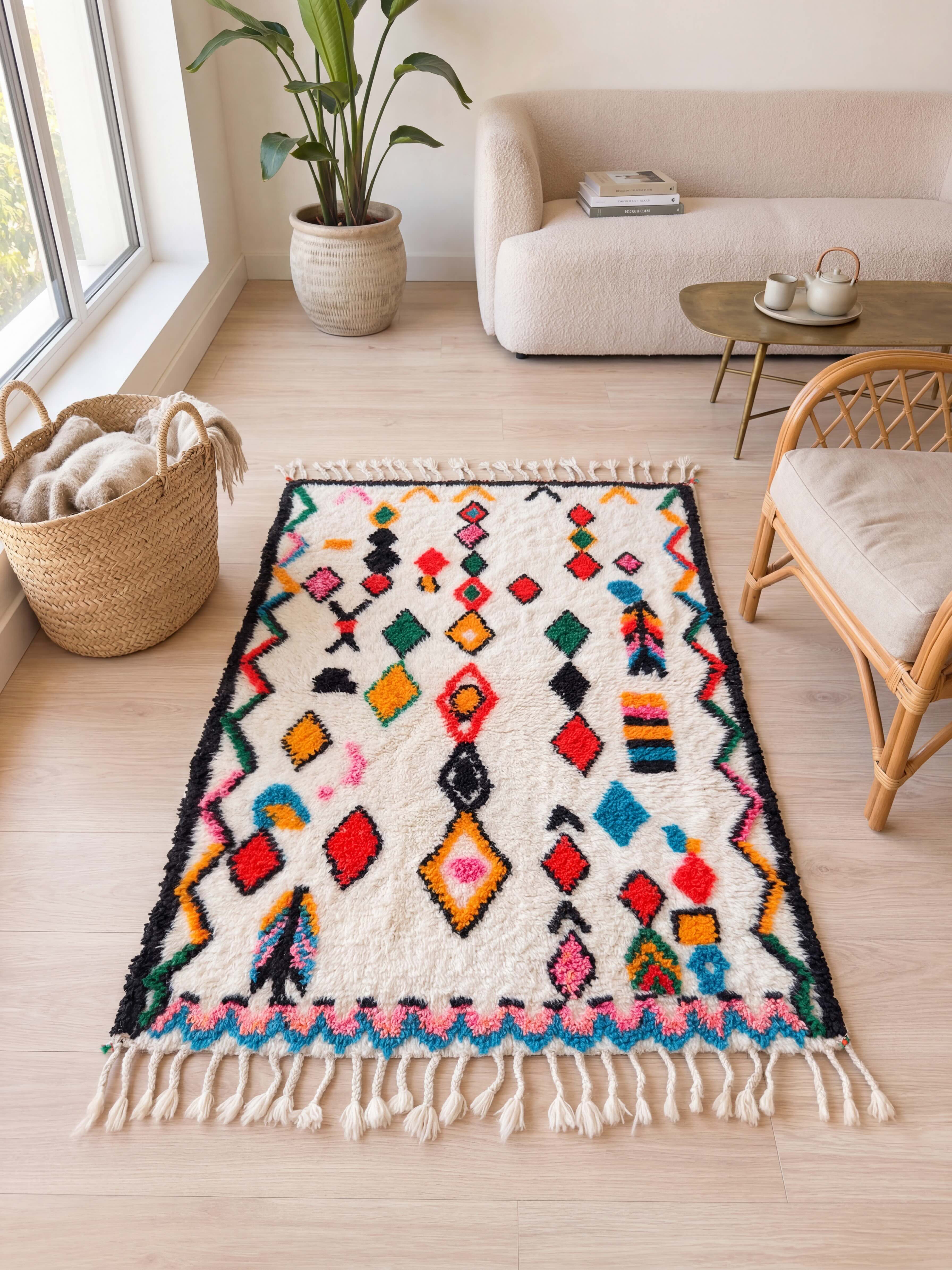 Tapis berbère coloré - n°529