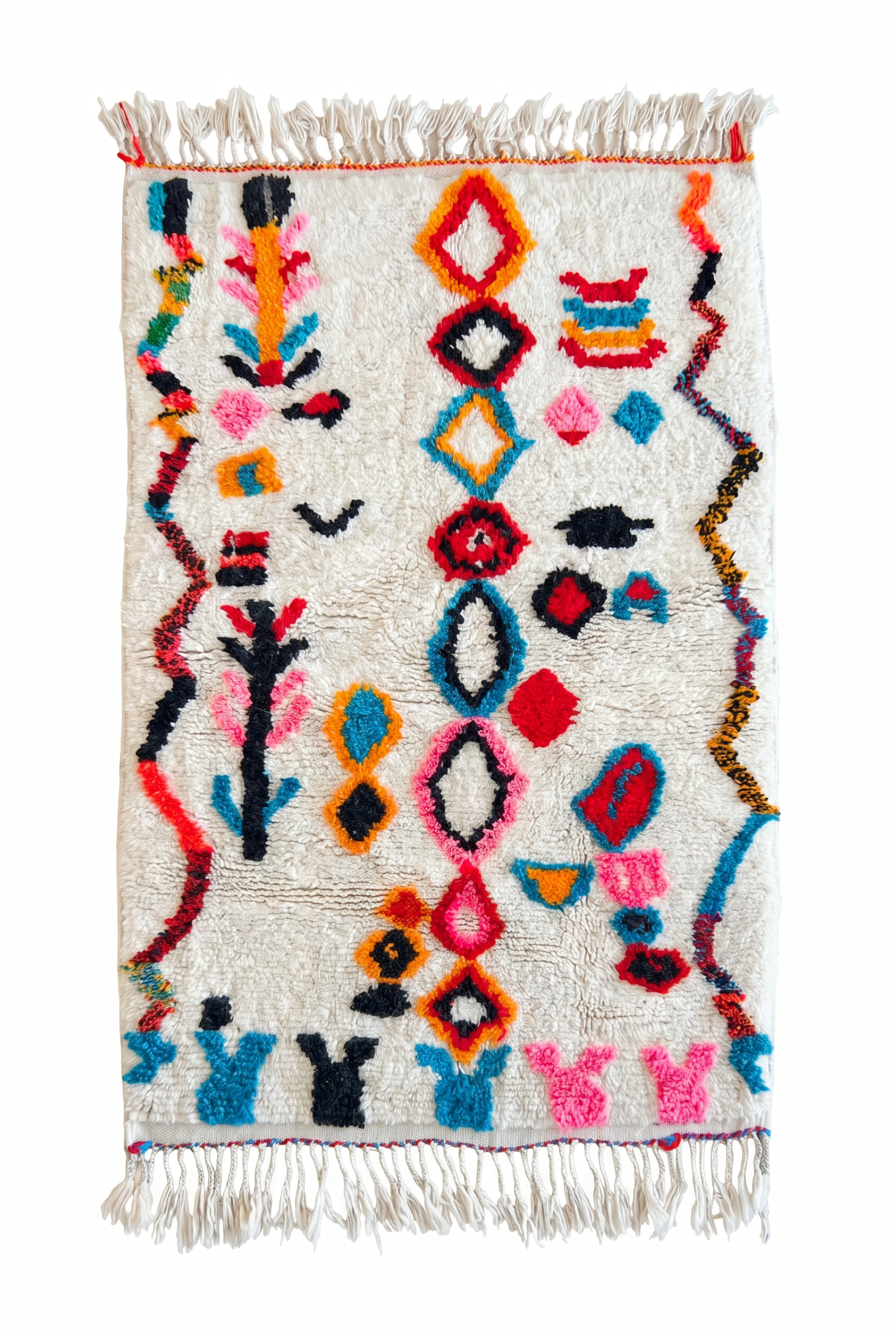 Tapis berbère coloré 100 x 176 cm - n°2552