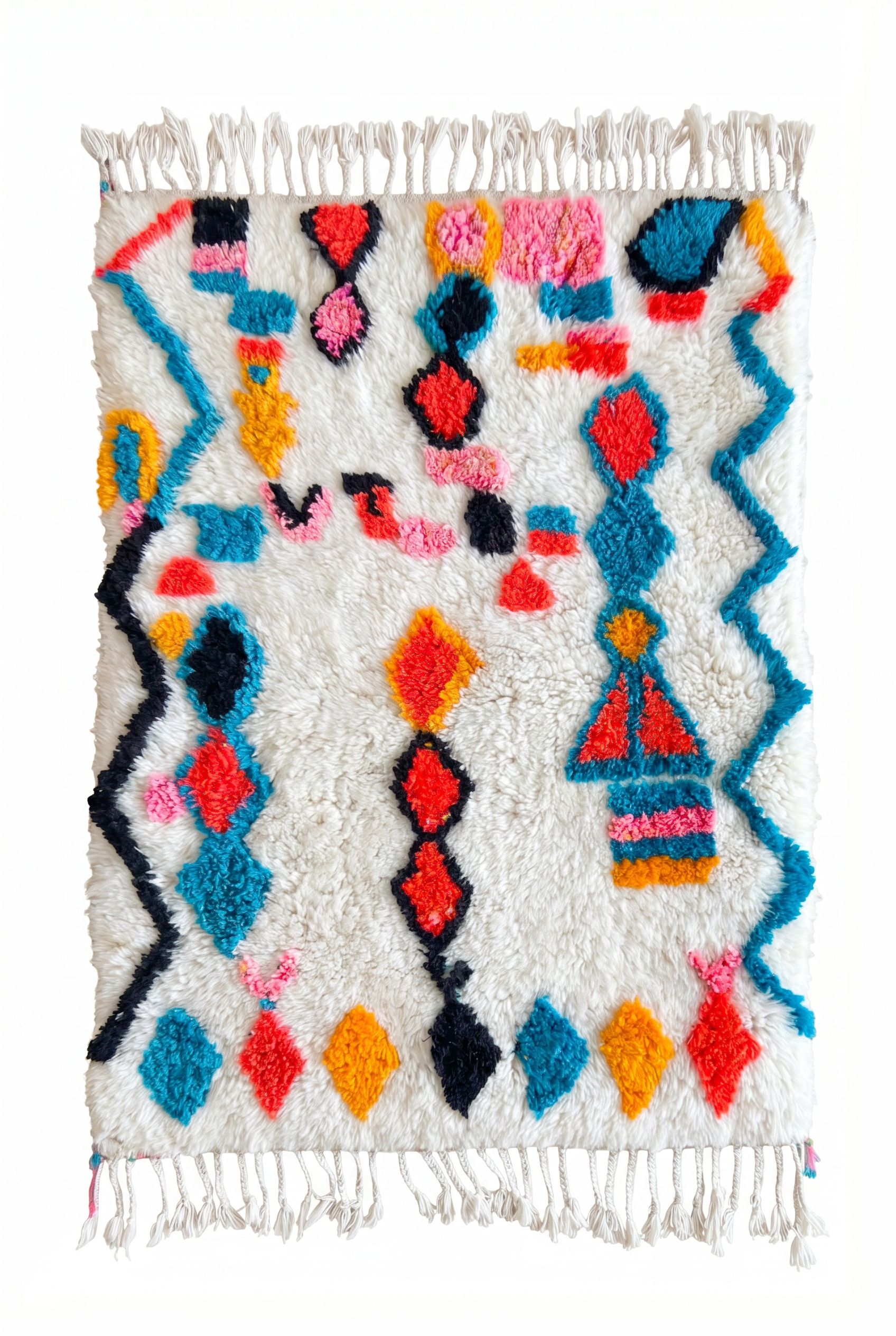 Tapis berbère coloré 102 x 161 cm - n°2474