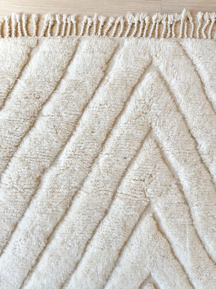 Tapis Beni Ouarain blancs