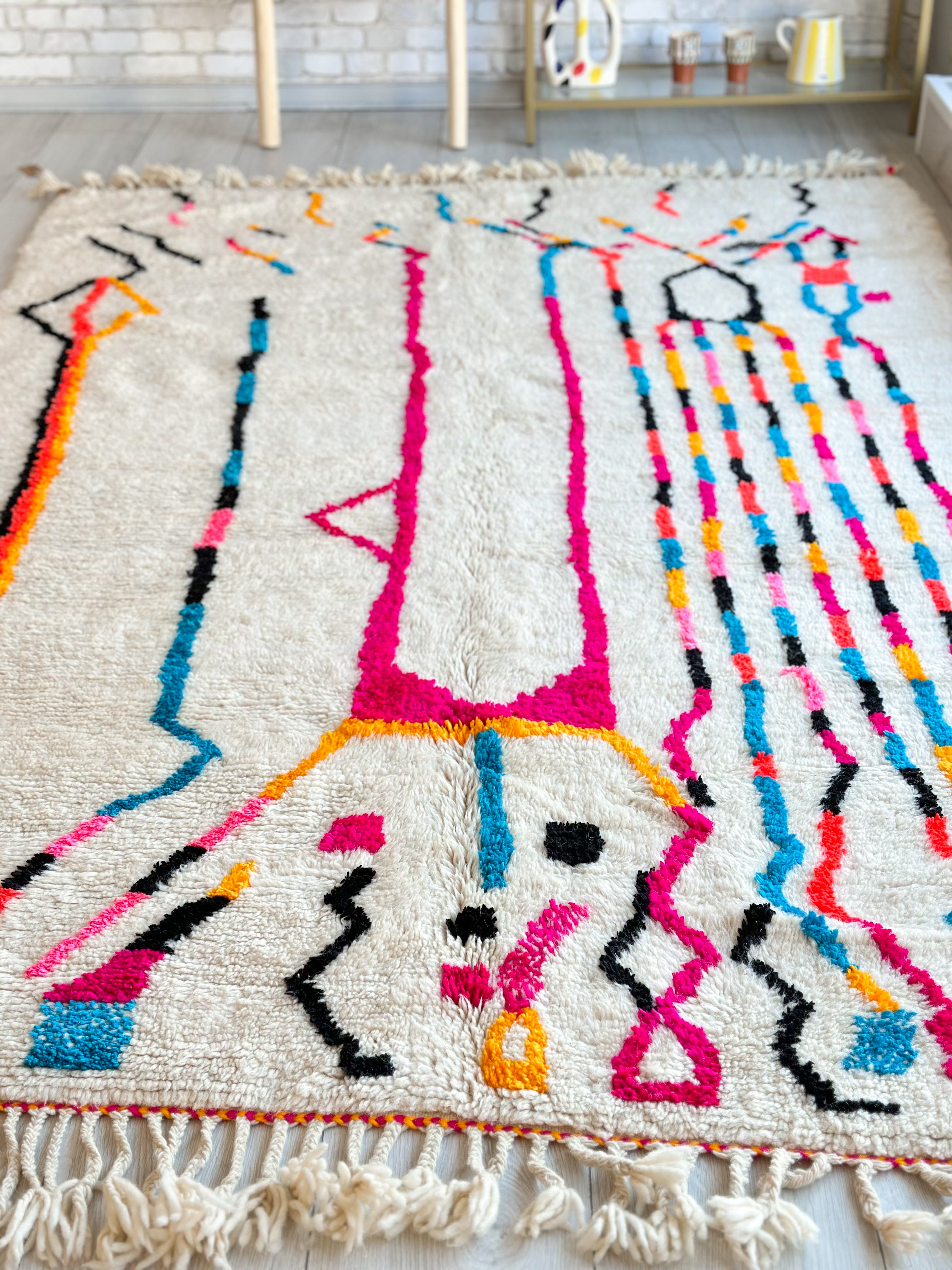 Tapis berbère coloré - n°738