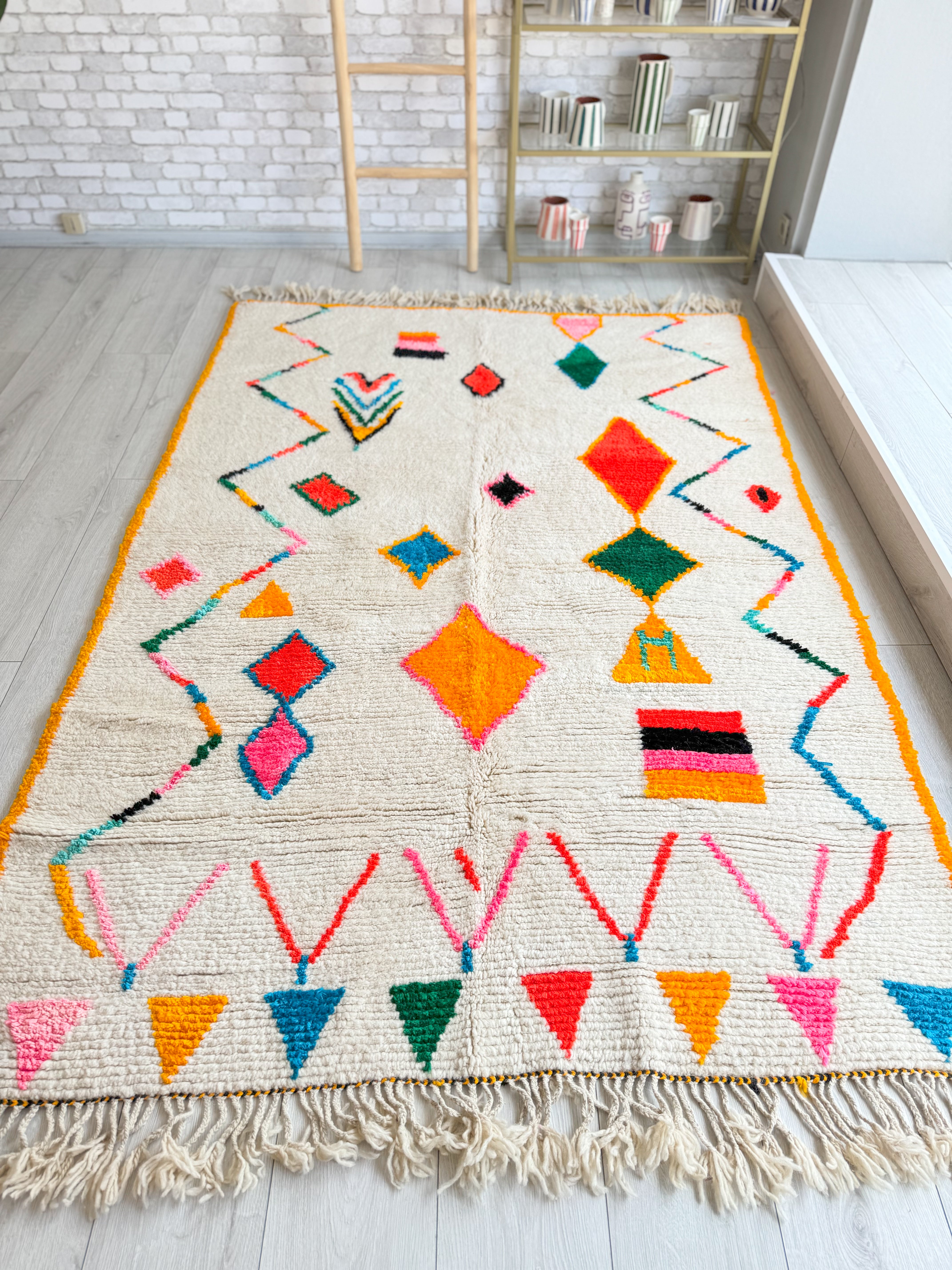 Colorful Berber carpet - n°1416