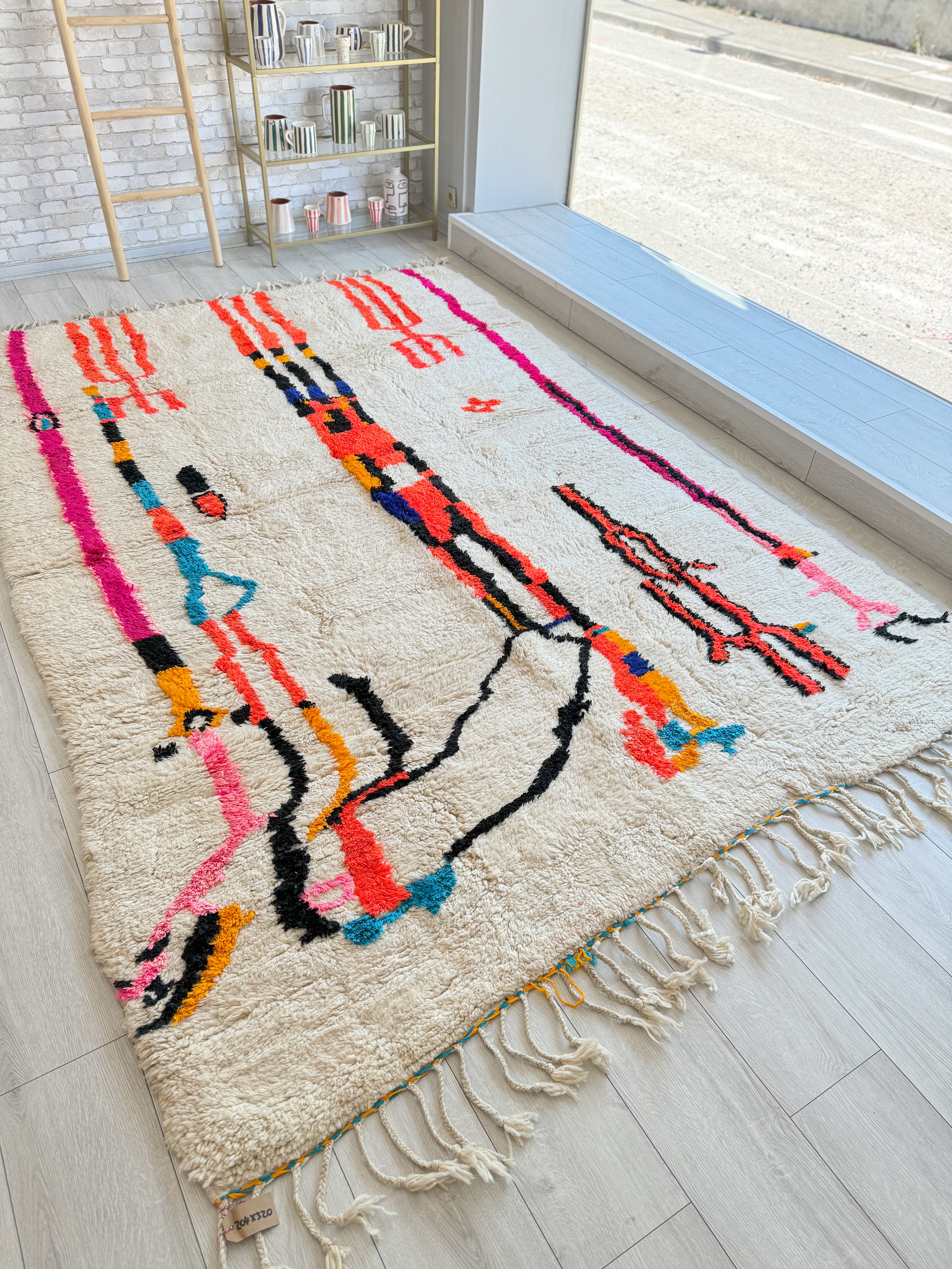 Colorful Moroccan Rug 204 x 320 cm / 6.7 x 10.5 ft - n°1237