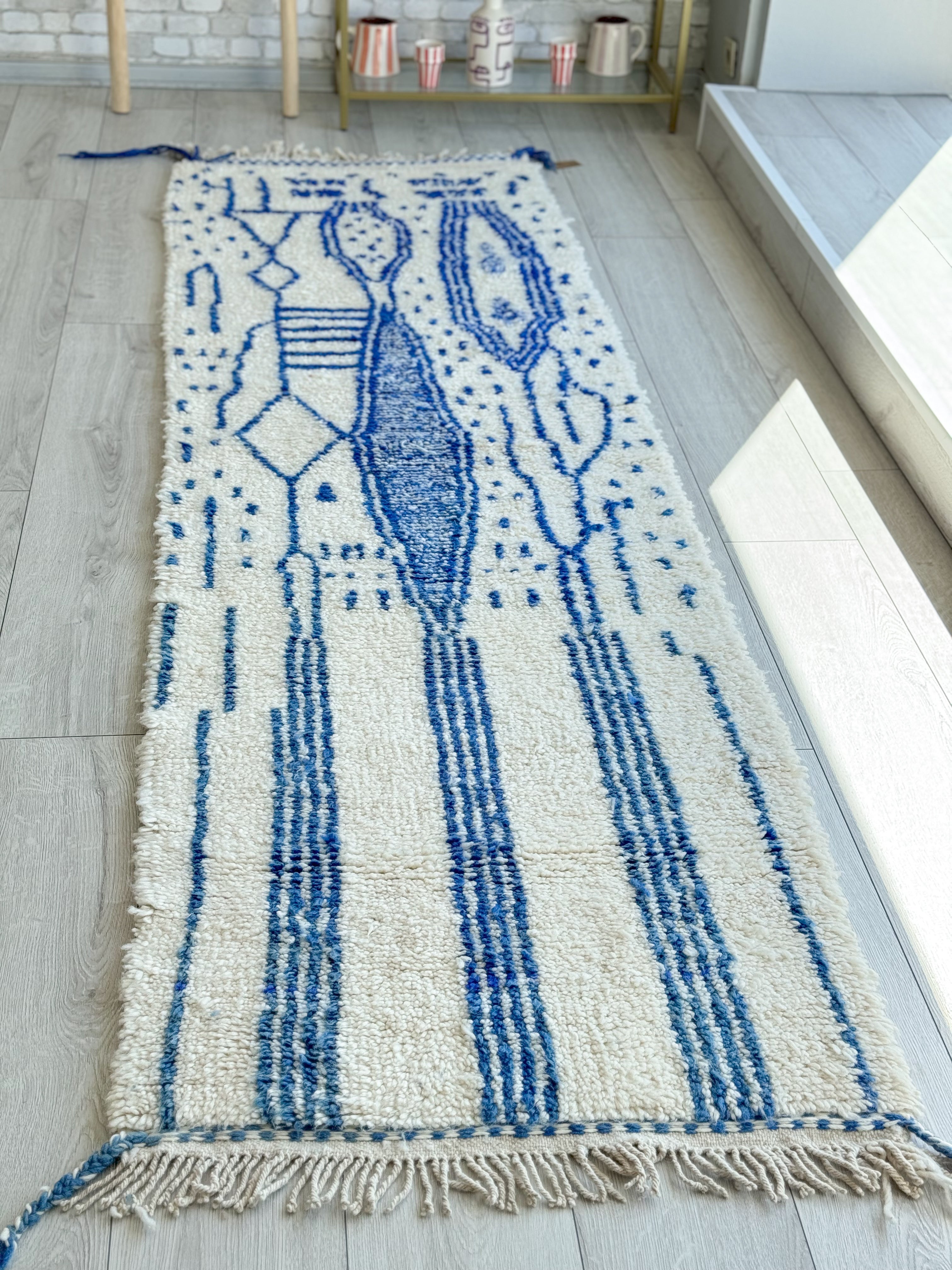 Tapis de couloir Beni Ouarain 83 x 300 cm - n°1029