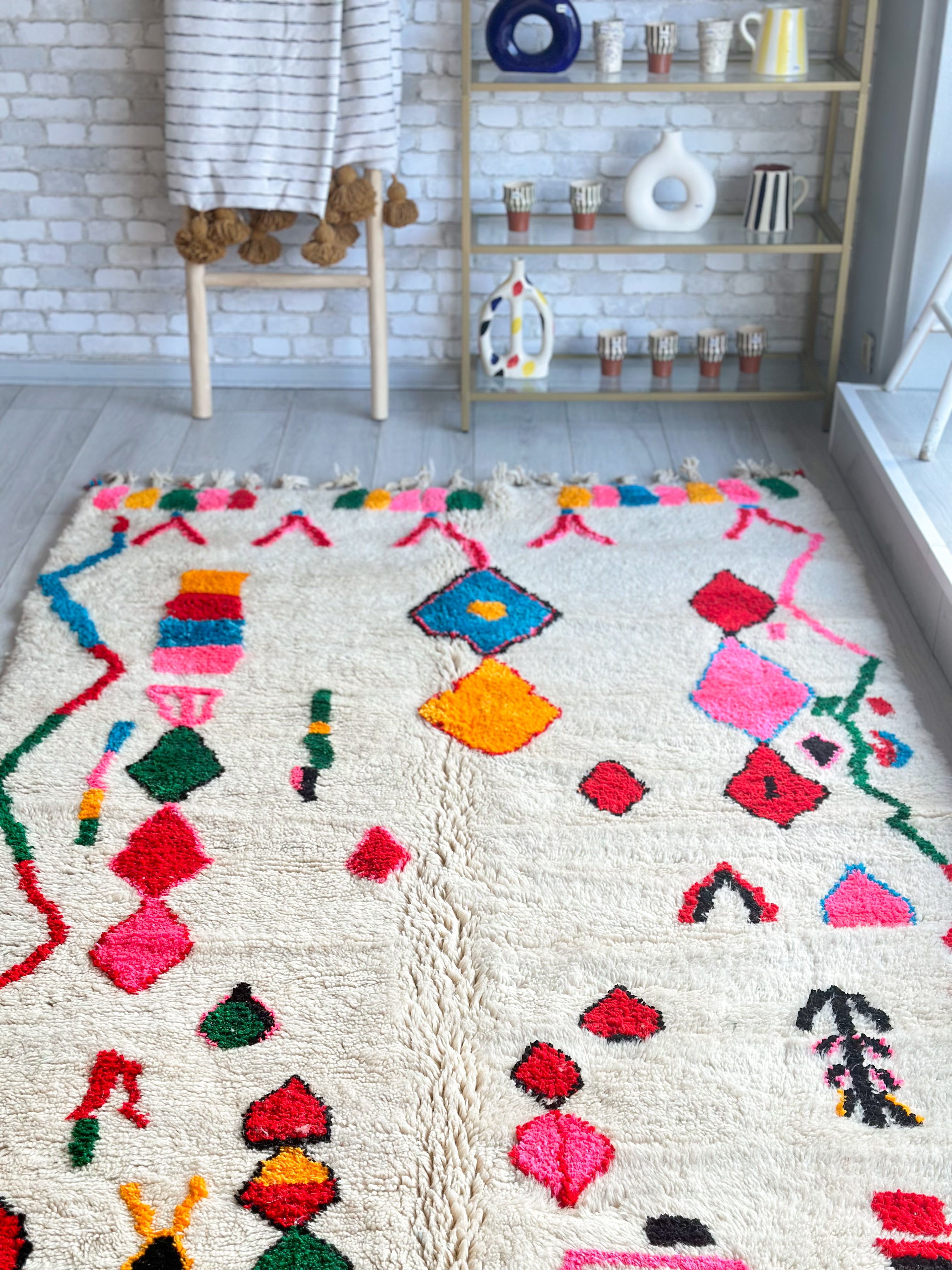 Colorful Berber rug 142 x 270 cm - n°732