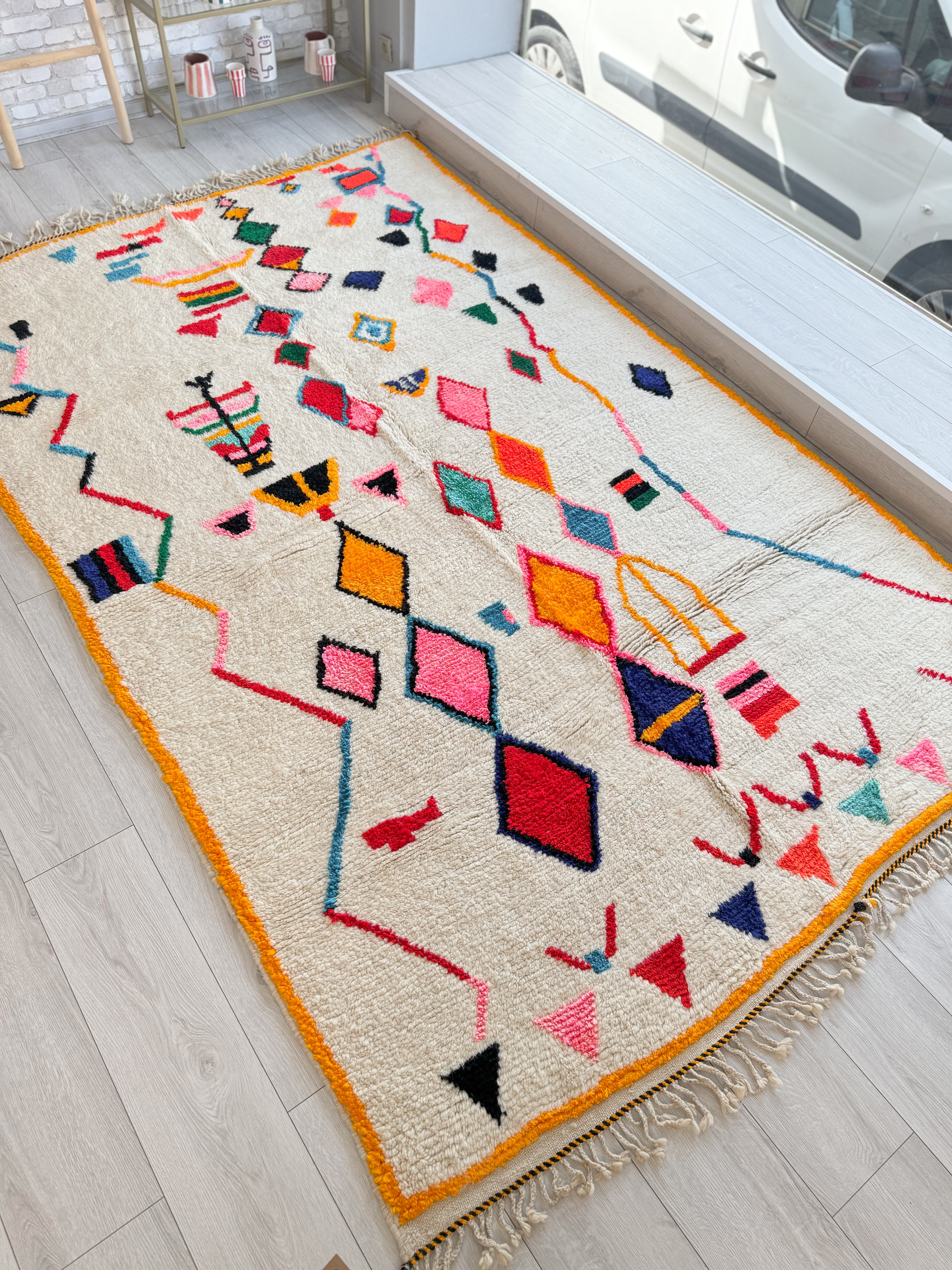 Tapis berbère coloré 190 x 317 cm - n°1399