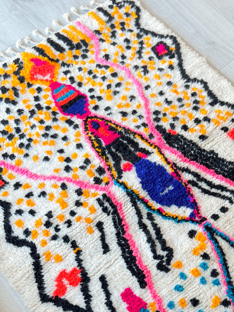 Colorful Berber rug 106 x 150 cm - n°853