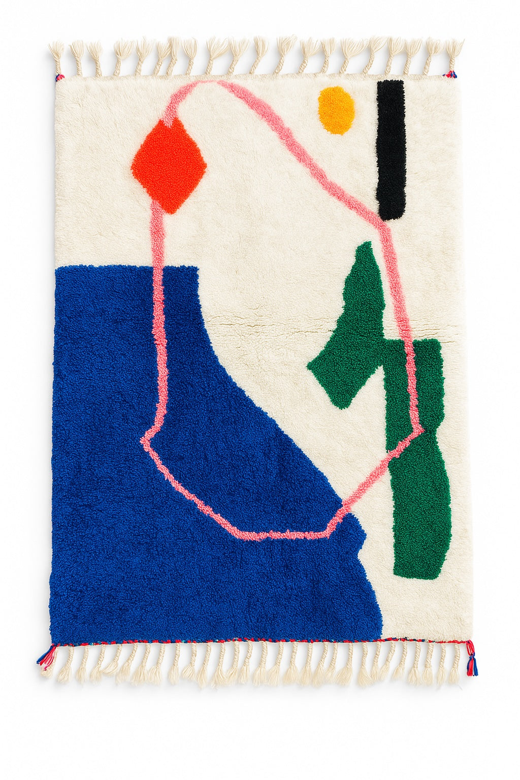 Bunter Berberteppich 103 x 155 cm - Nr. 2401