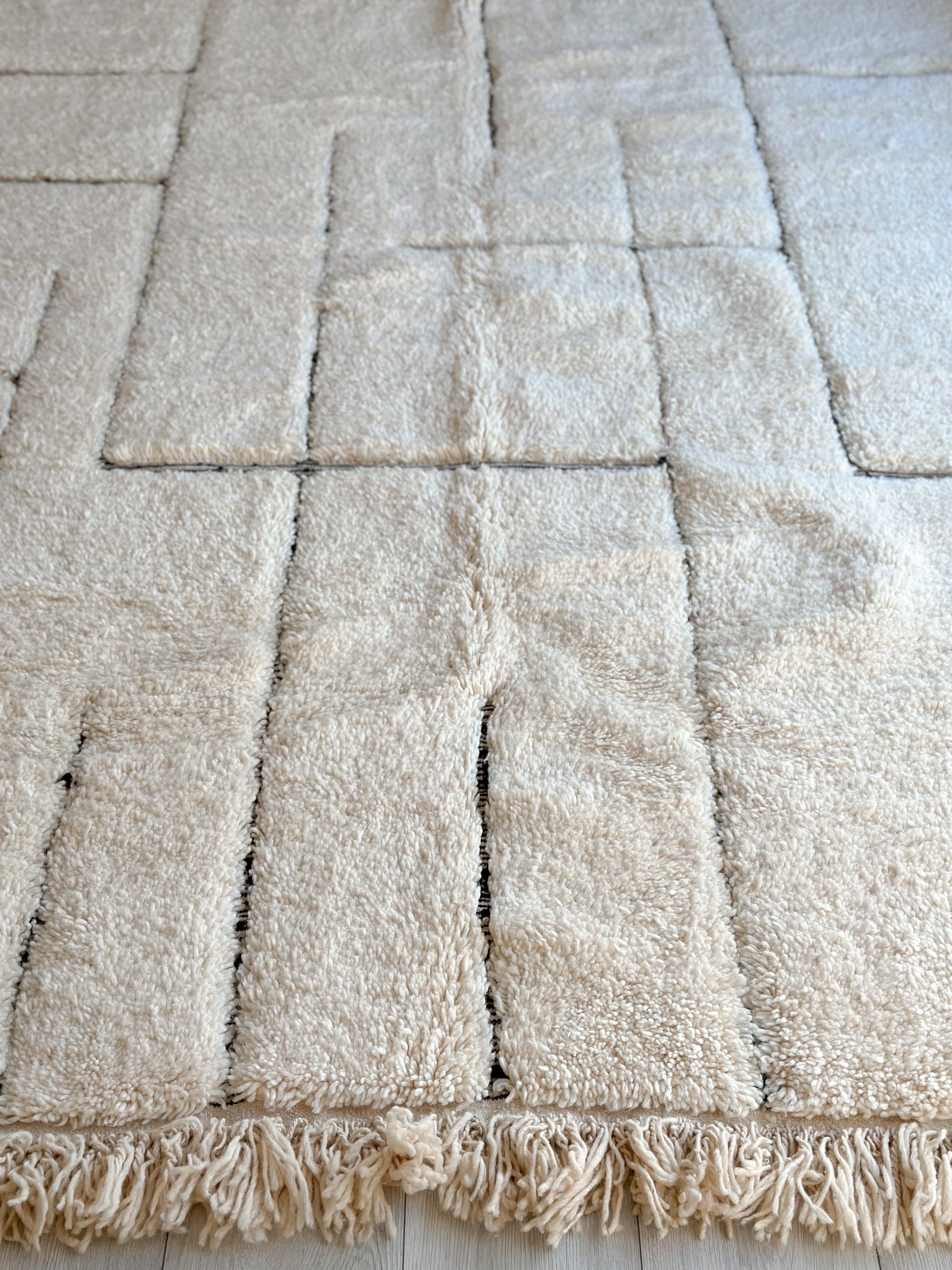 Beni Ouarain shaggy rug - 210 x 306 cm - n°750