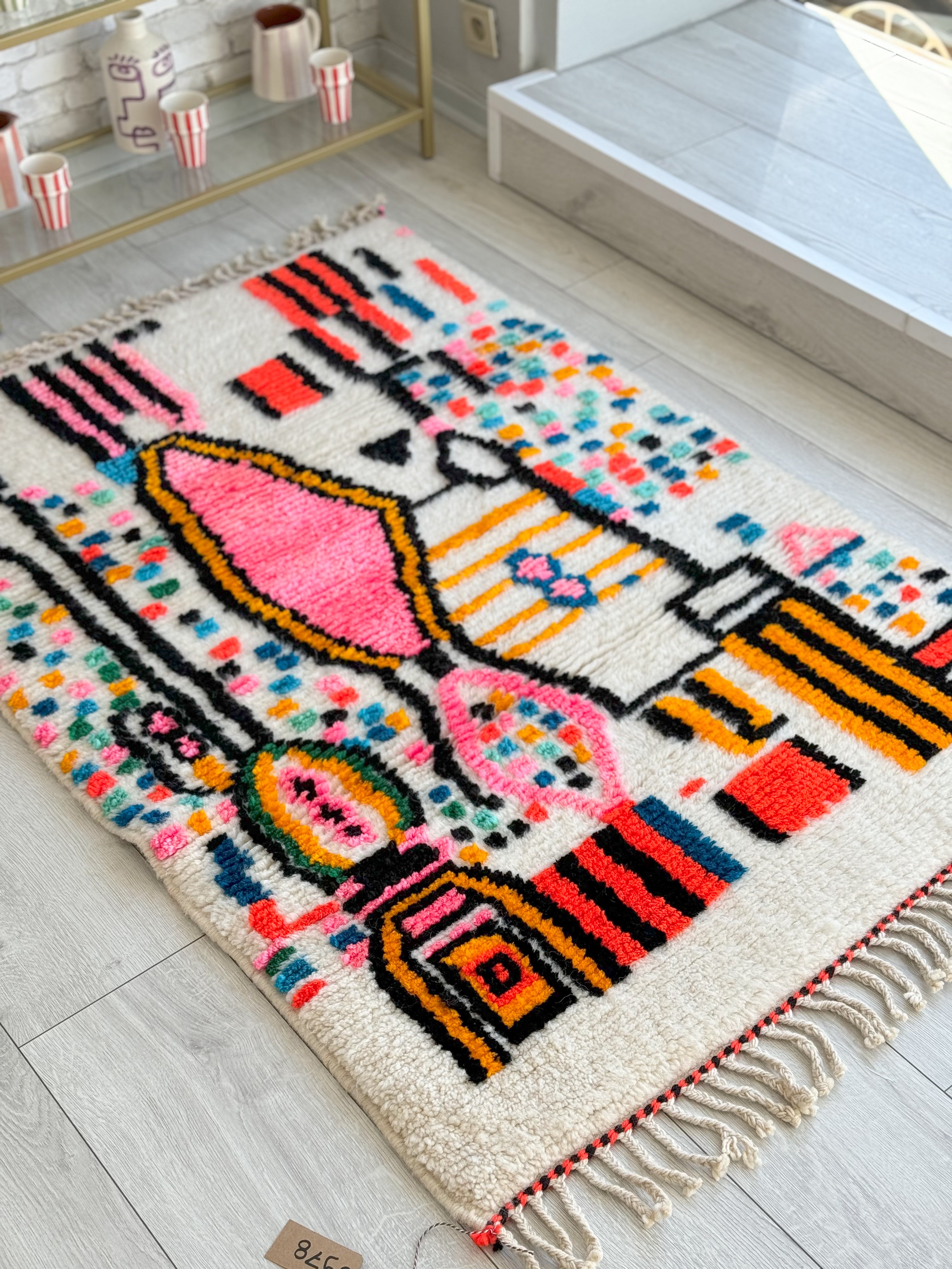 Tapis berbère coloré 99 x 160 cm - n°978