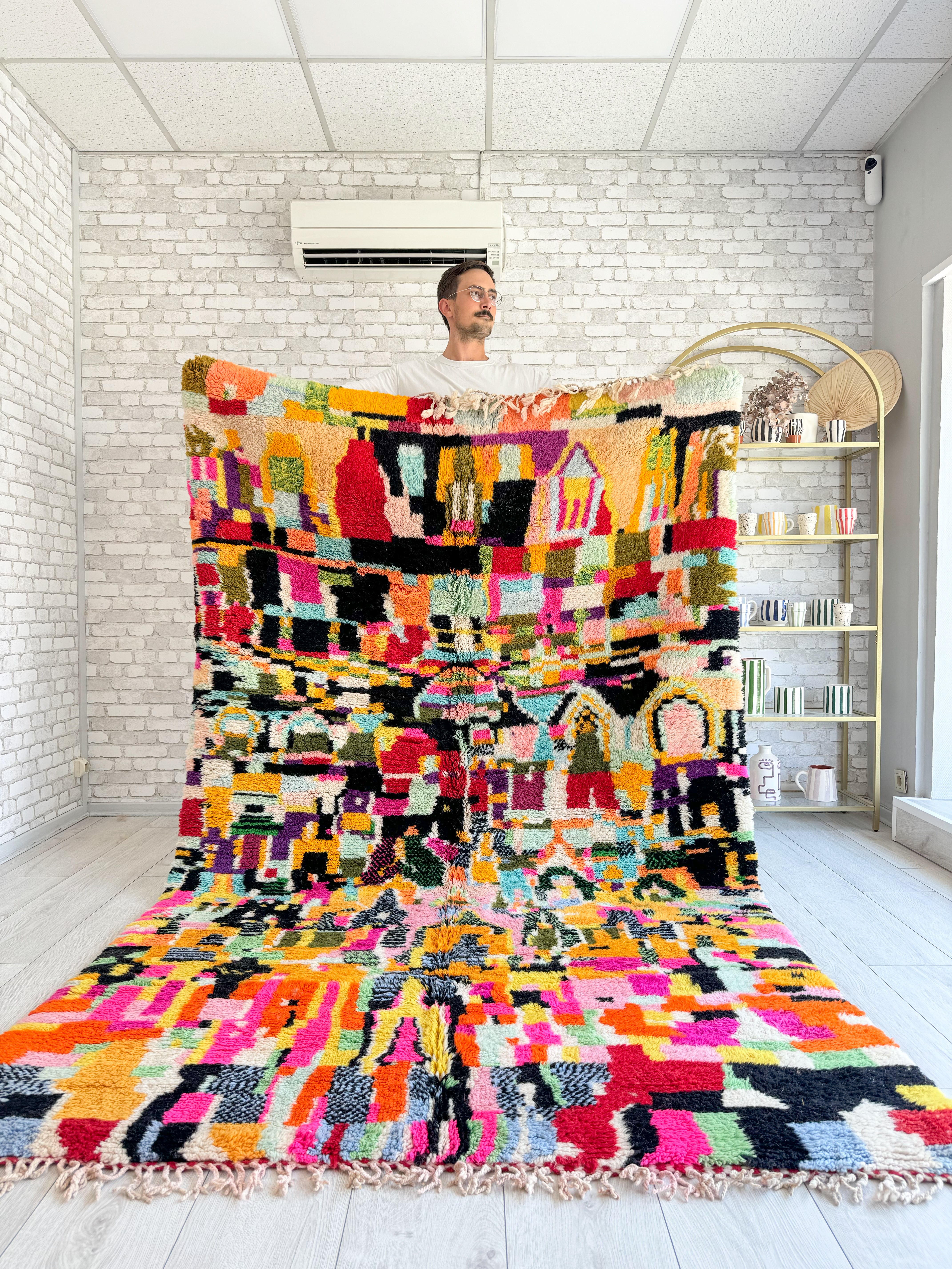 Tapis berbère coloré 166 x 285 cm - n°1306