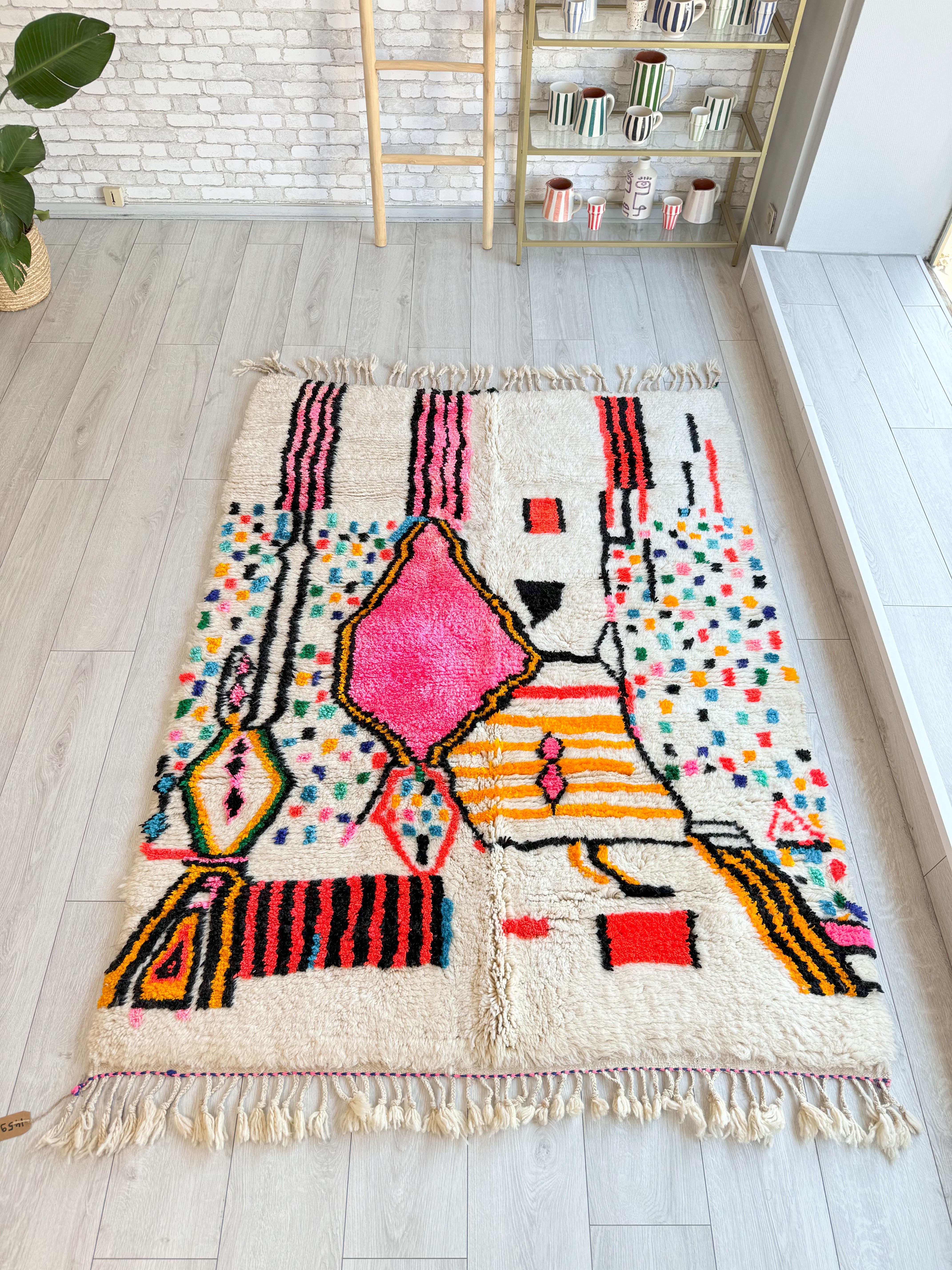 Colorful Berber Rug 153 x 219 cm / 5.0 x 7.2 ft - n°1459