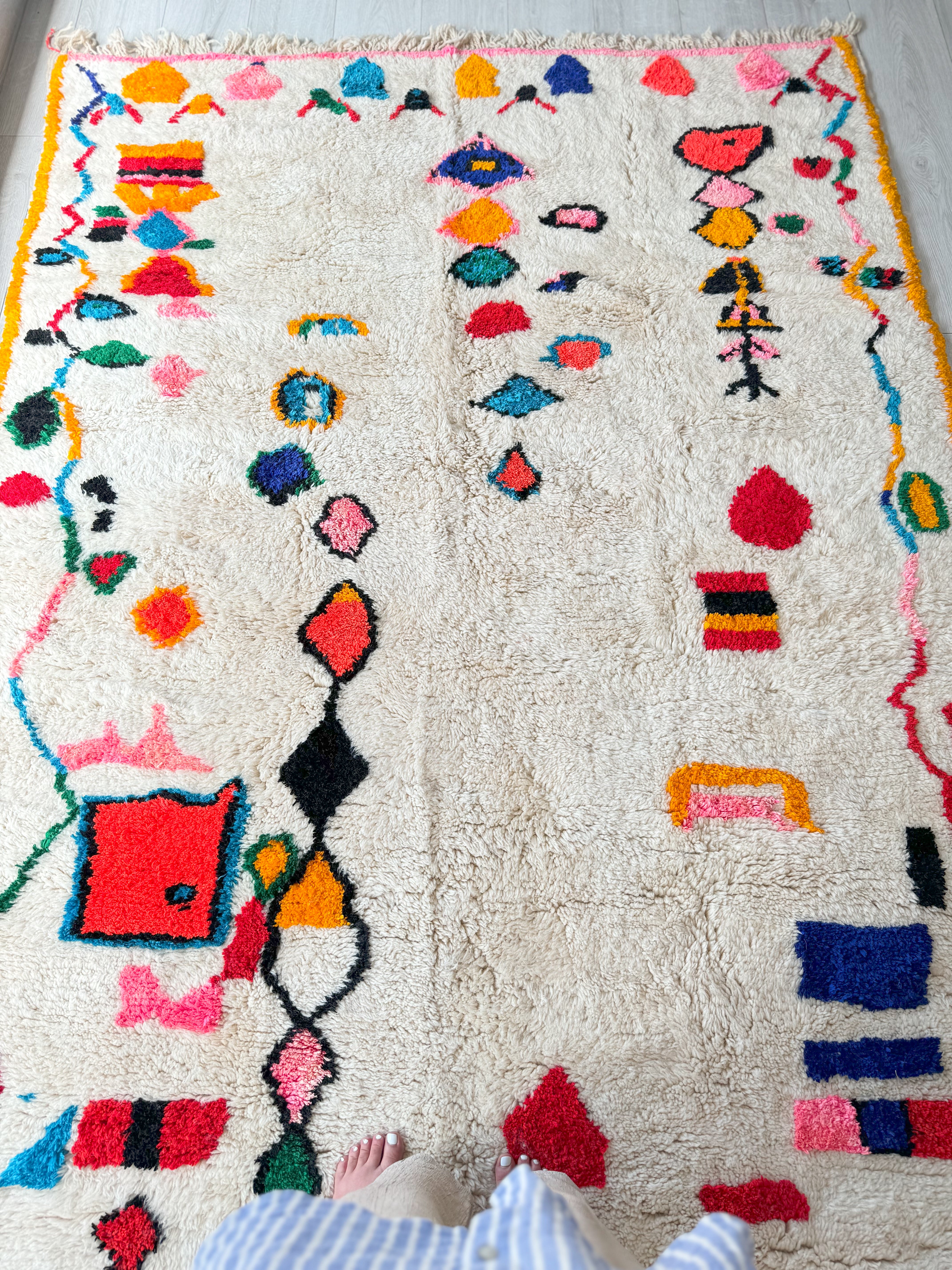 Tapis berbère coloré 193 x 305 cm - n°1196