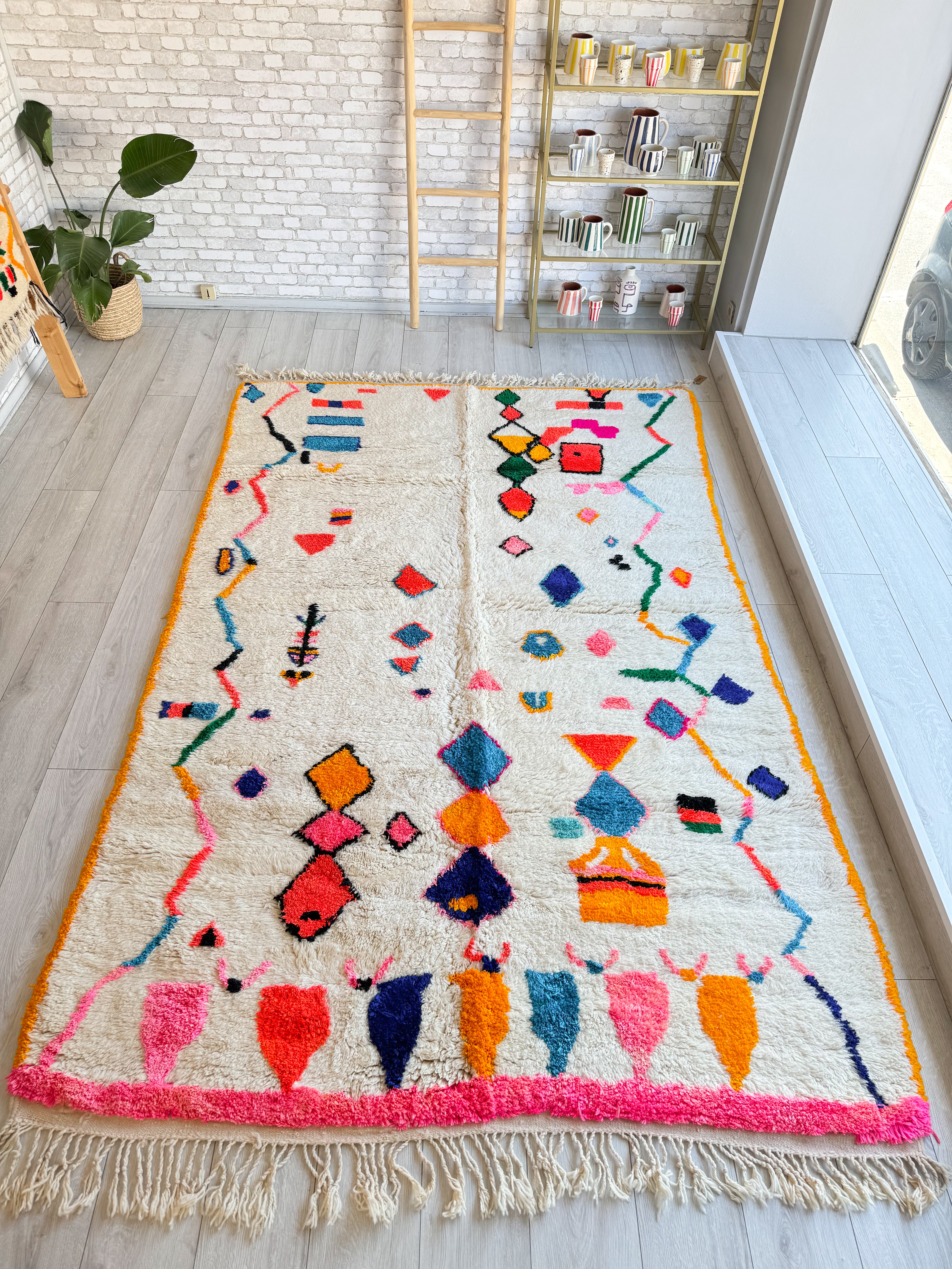 Colorful Moroccan Rug 195 x 306 cm / 6.4 x 10.0 ft - n°1189