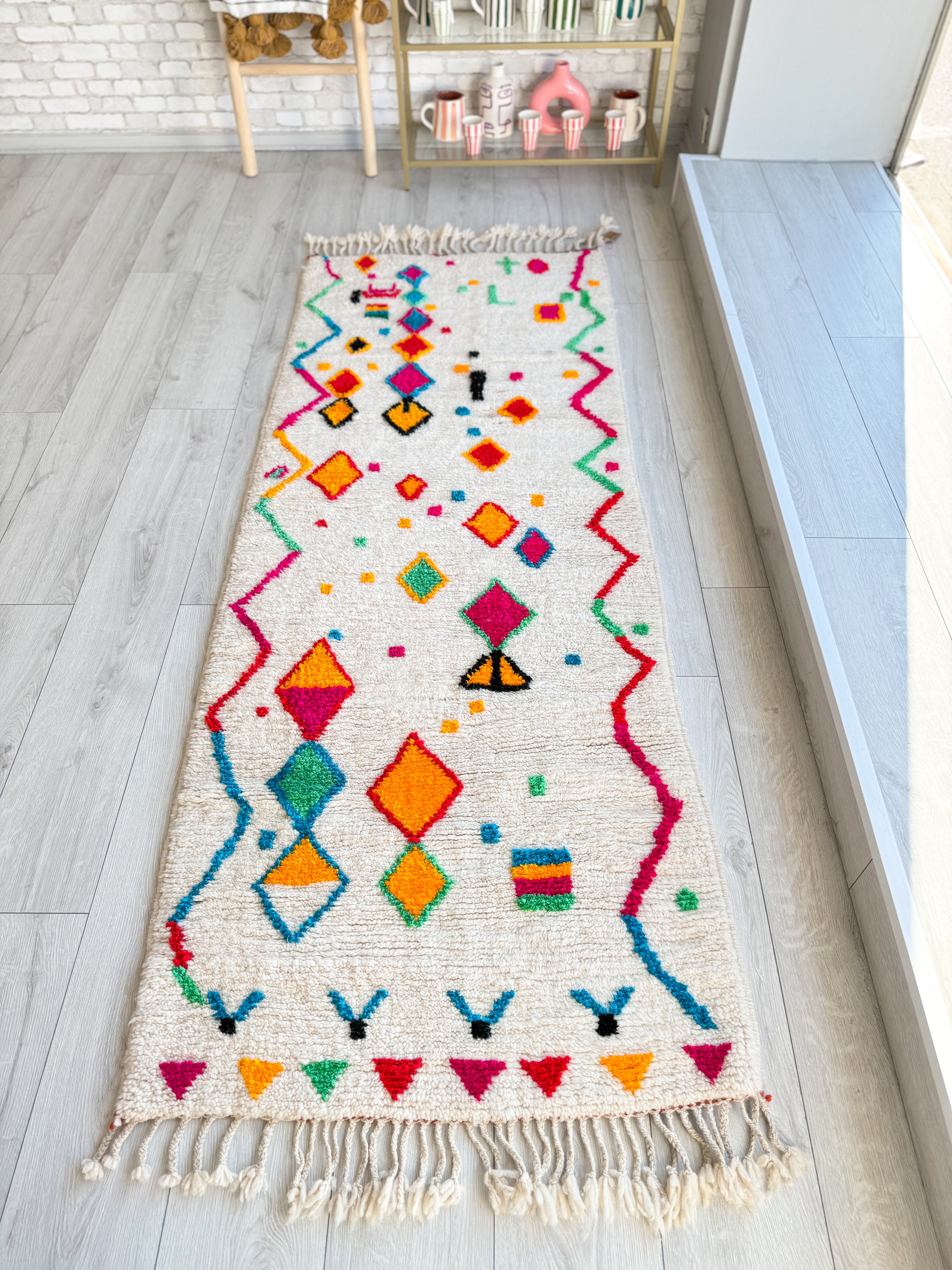 Bunter Berber-Flurteppich 87 x 250 cm – Nr. 863