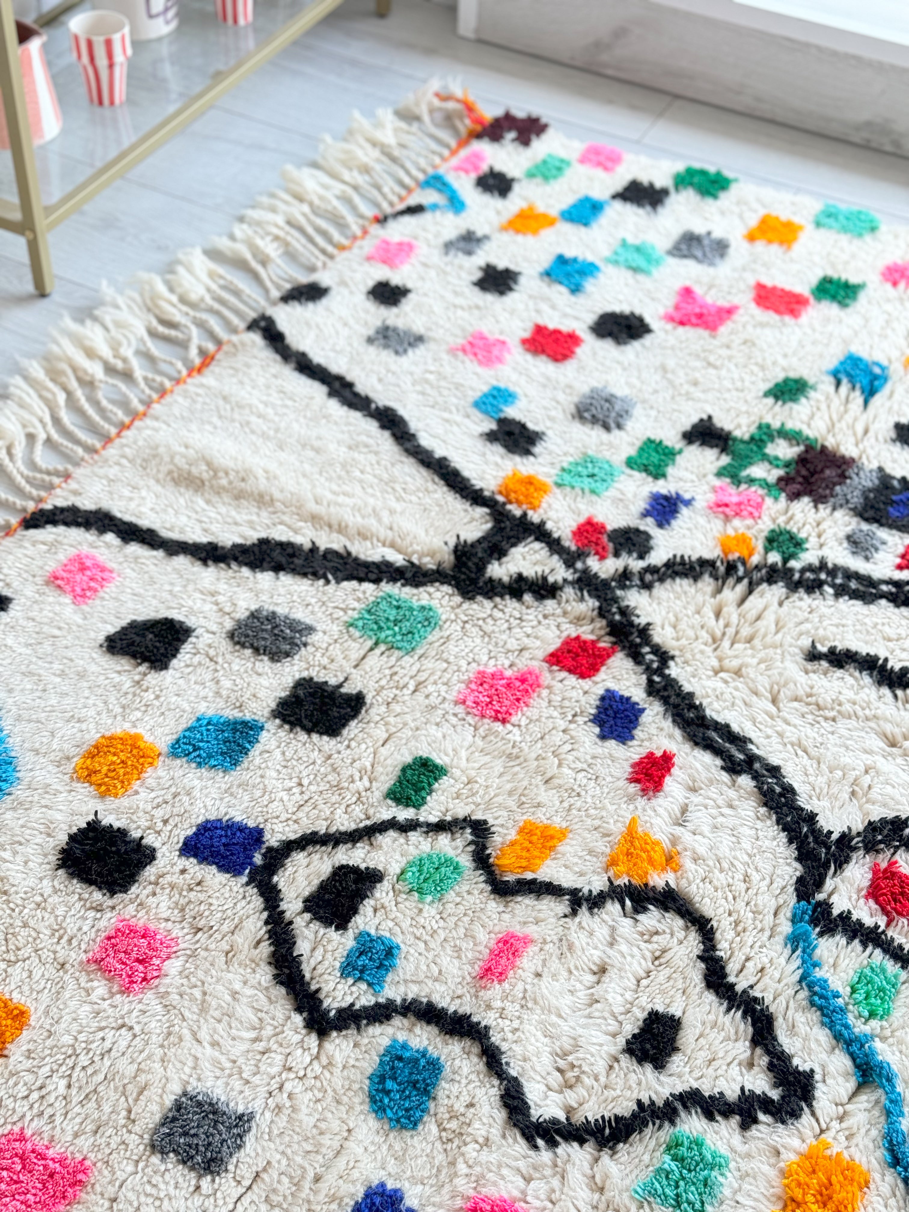 Colorful Berber carpet - n°1250