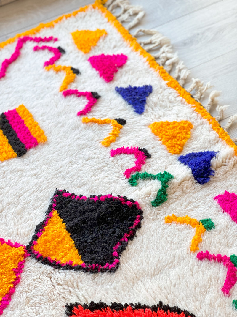 Colorful Berber rug 146 x 256 cm - n°881