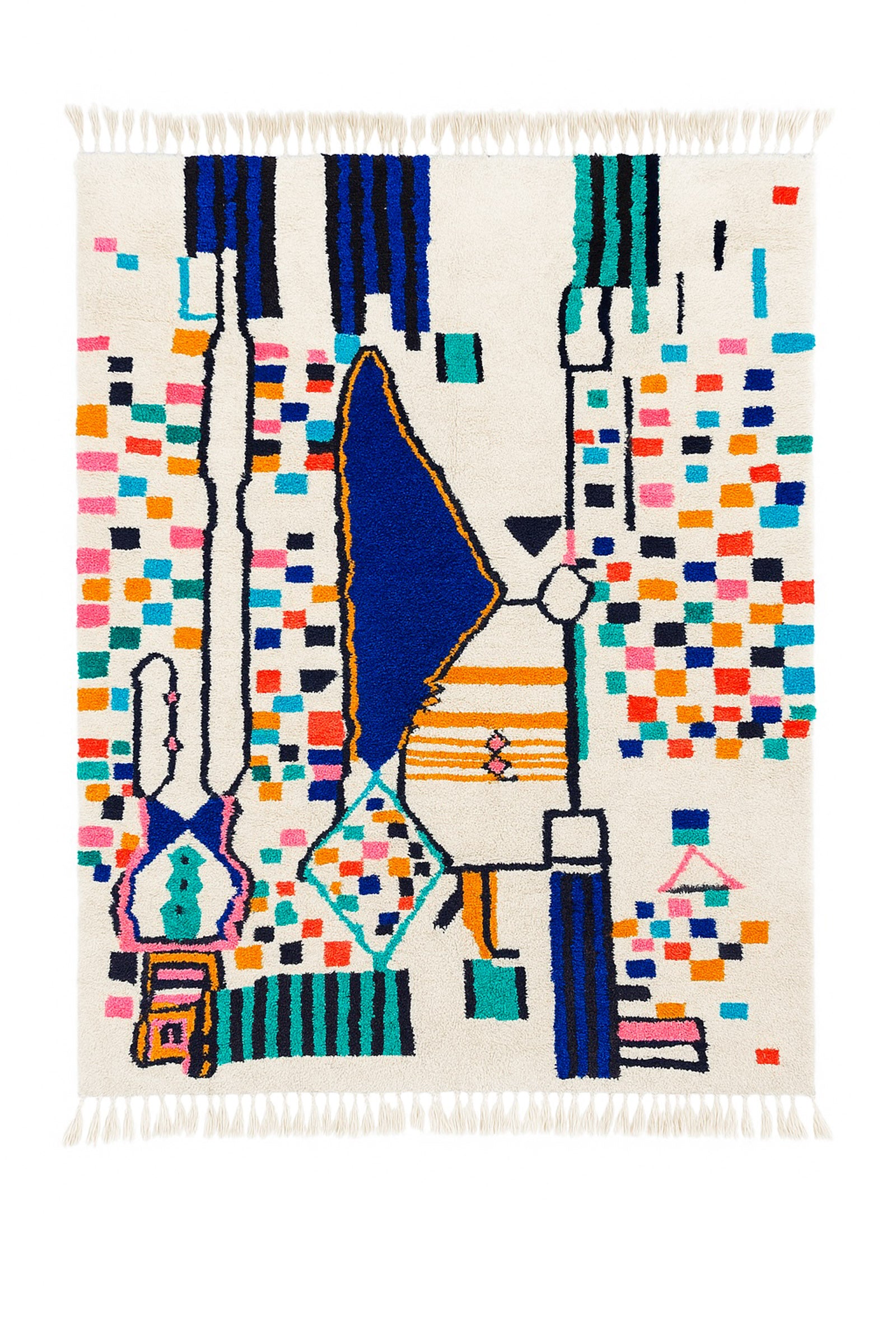 Colorful Berber rug 218 x 311 cm - n°2277