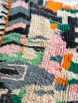 Old colorful Berber rug 102 x 155 cm - n°647