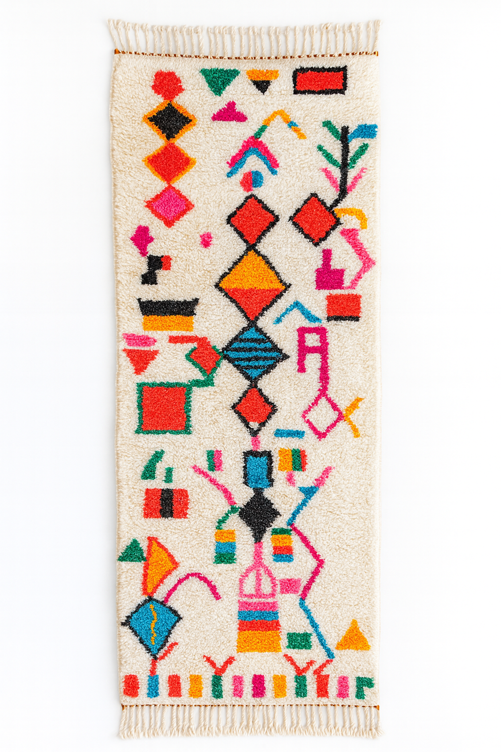 Tapis de couloir berbère coloré 91 x 276 cm - n°2144