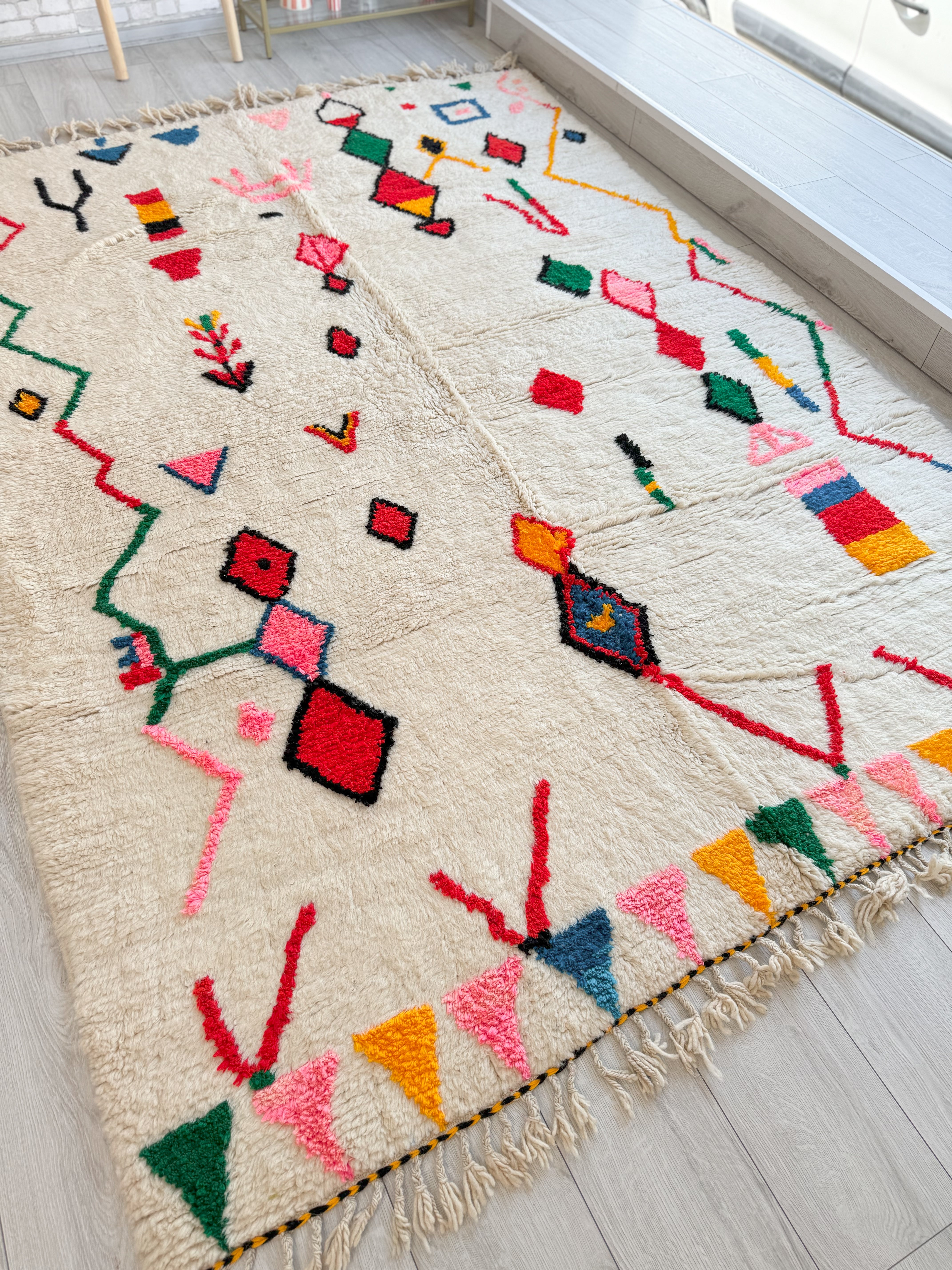 Colorful Berber Rug 203 x 303 cm / 6.7 x 9.9 ft - n°1431