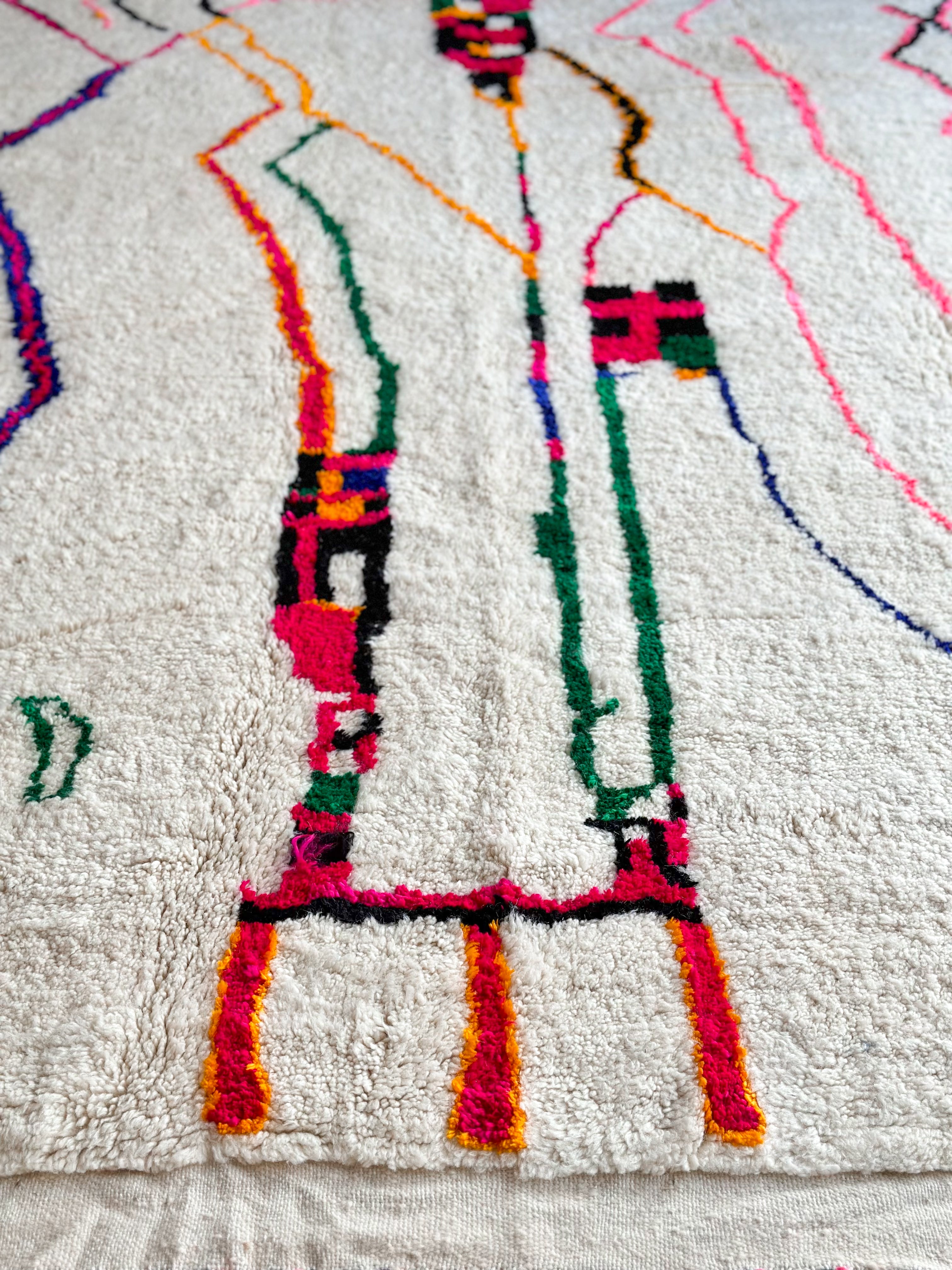 Colorful Berber carpet - n°688 