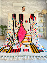 Colorful Berber rug 155 x 260 cm - n°852