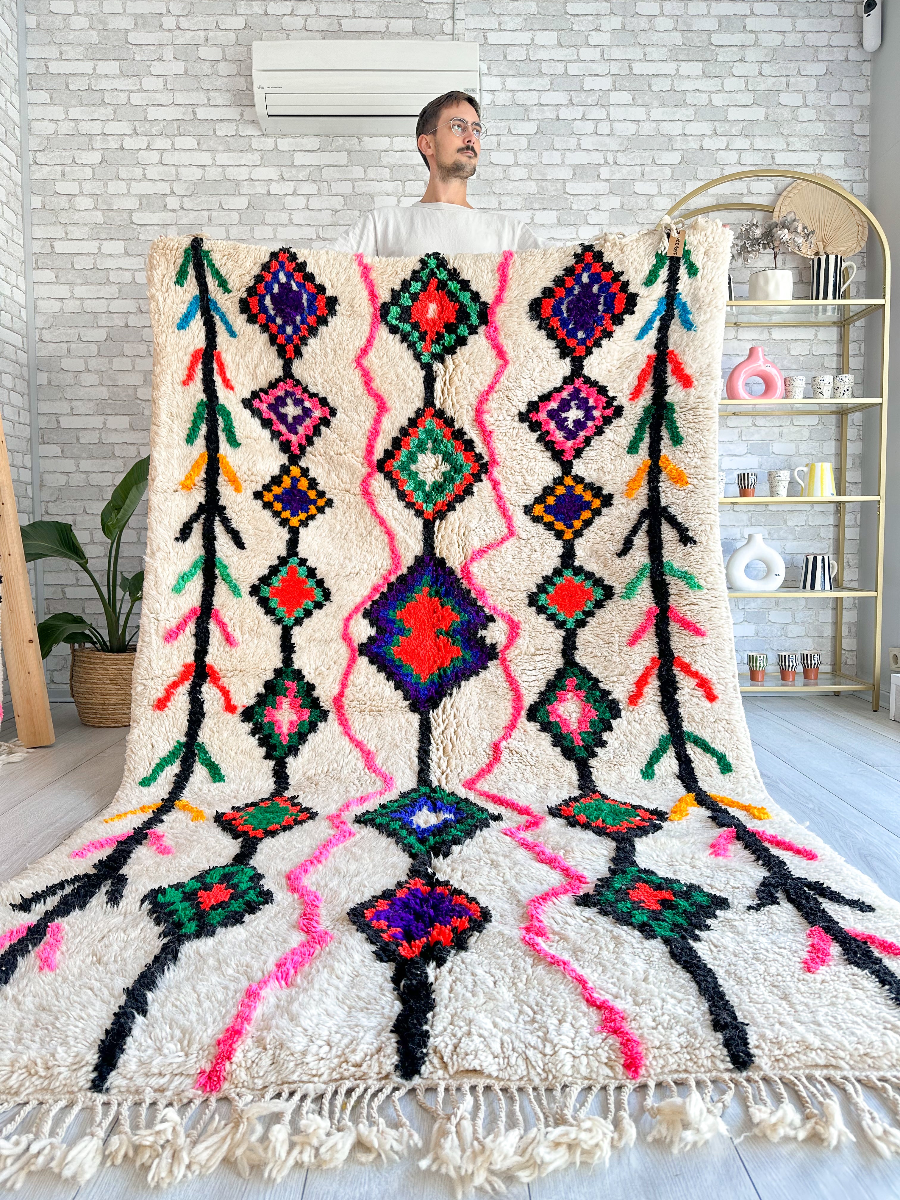 Colorful Berber rug 150 x 270 cm - n°731