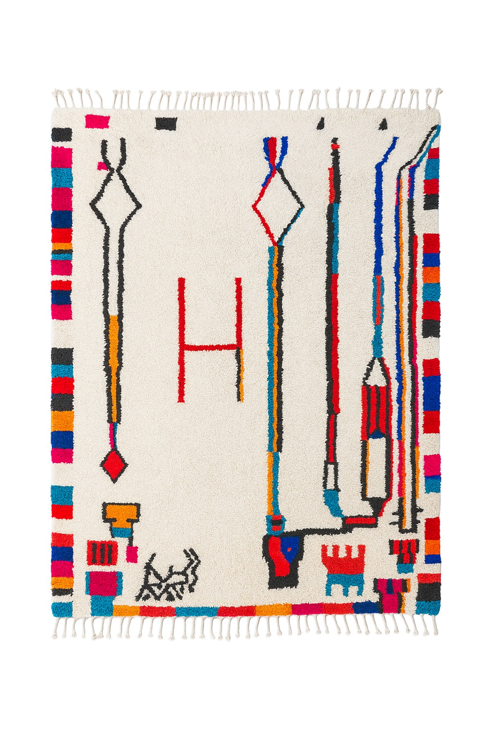 Colorful Berber rug 196 x 287 cm - no. 2129