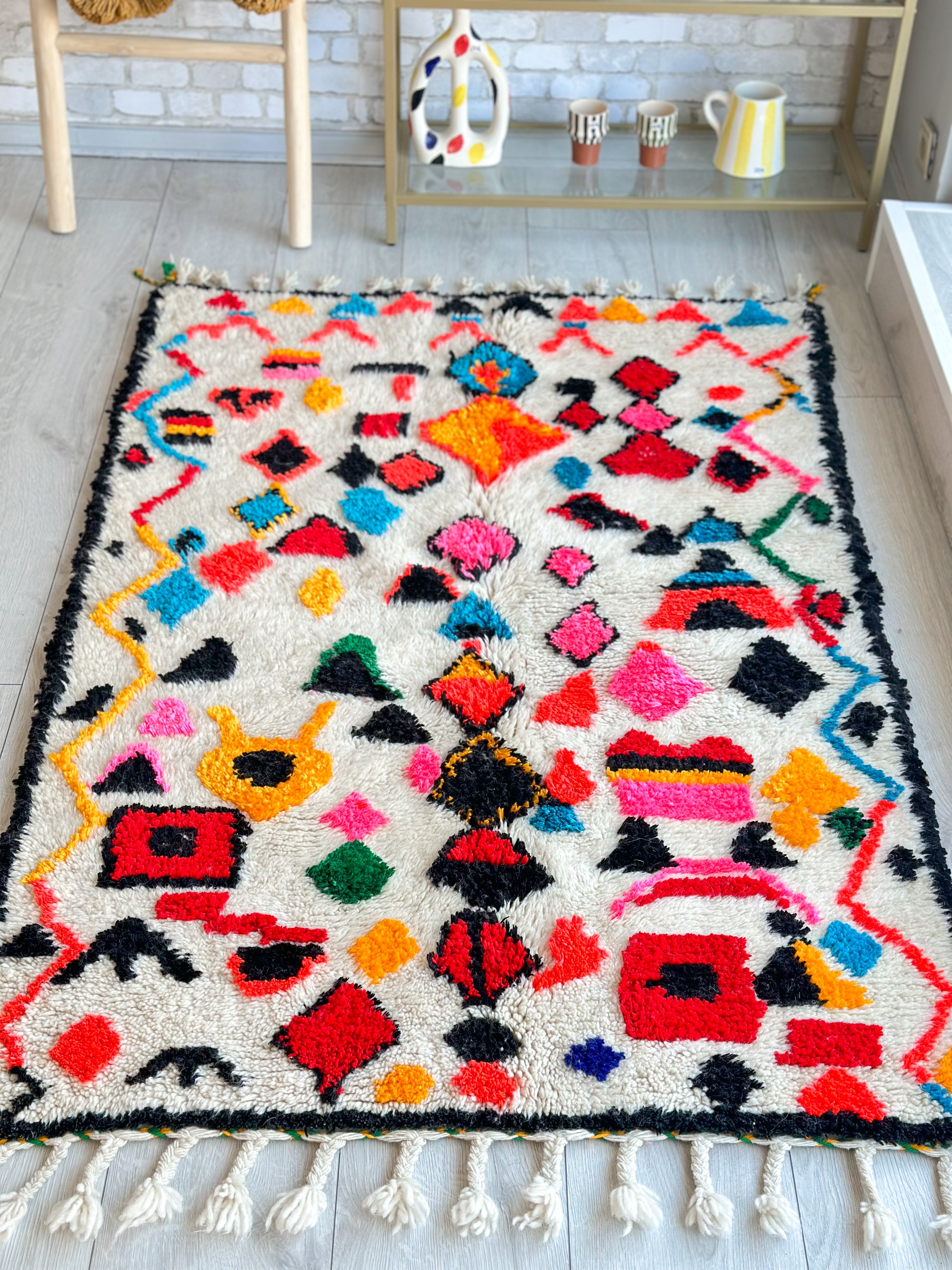 Colorful Berber rug 106 x 172 cm - n°721