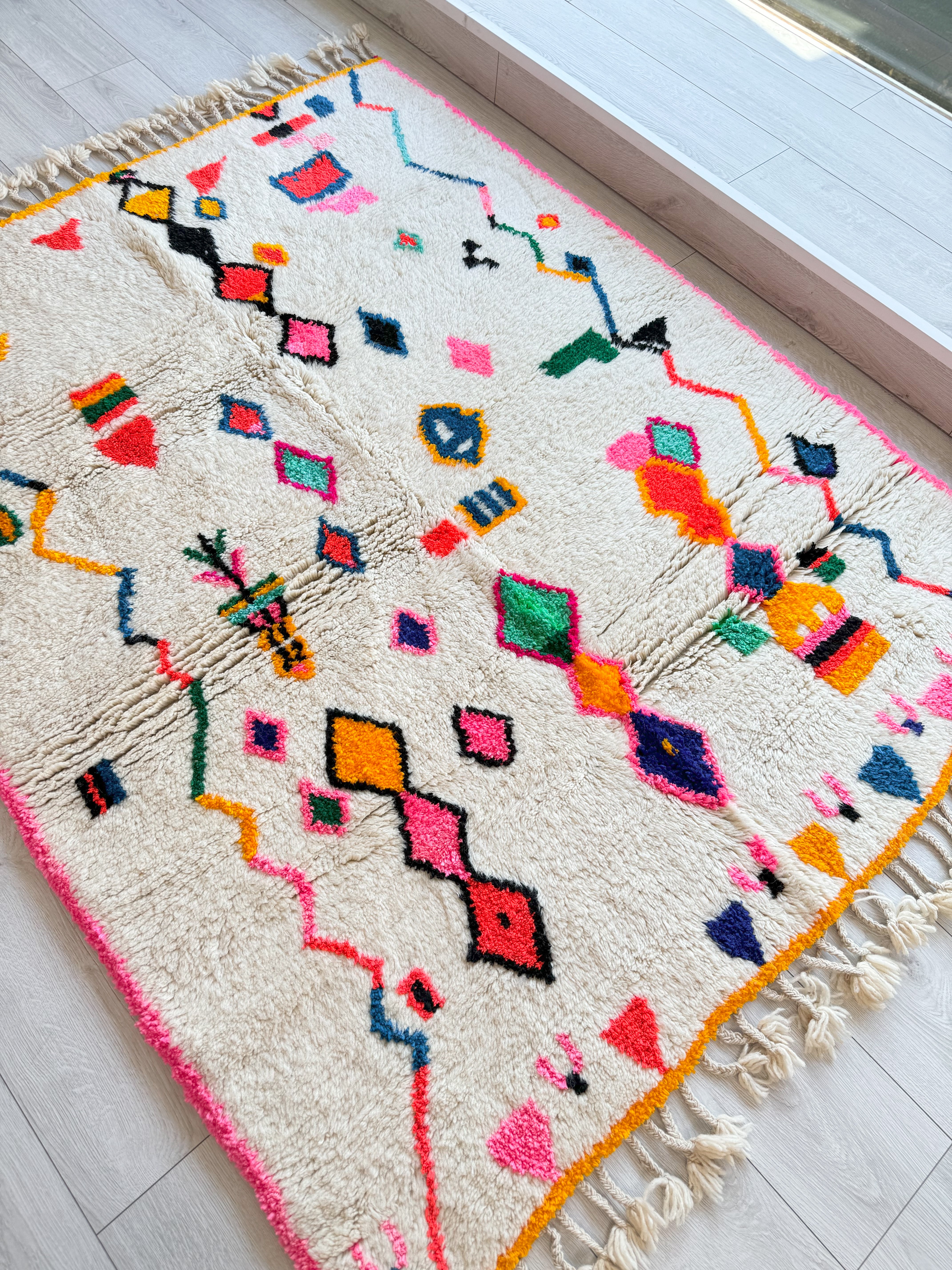 Colorful Berber Rug 155 x 214 cm / 5.1 x 7.0 ft - n°1486