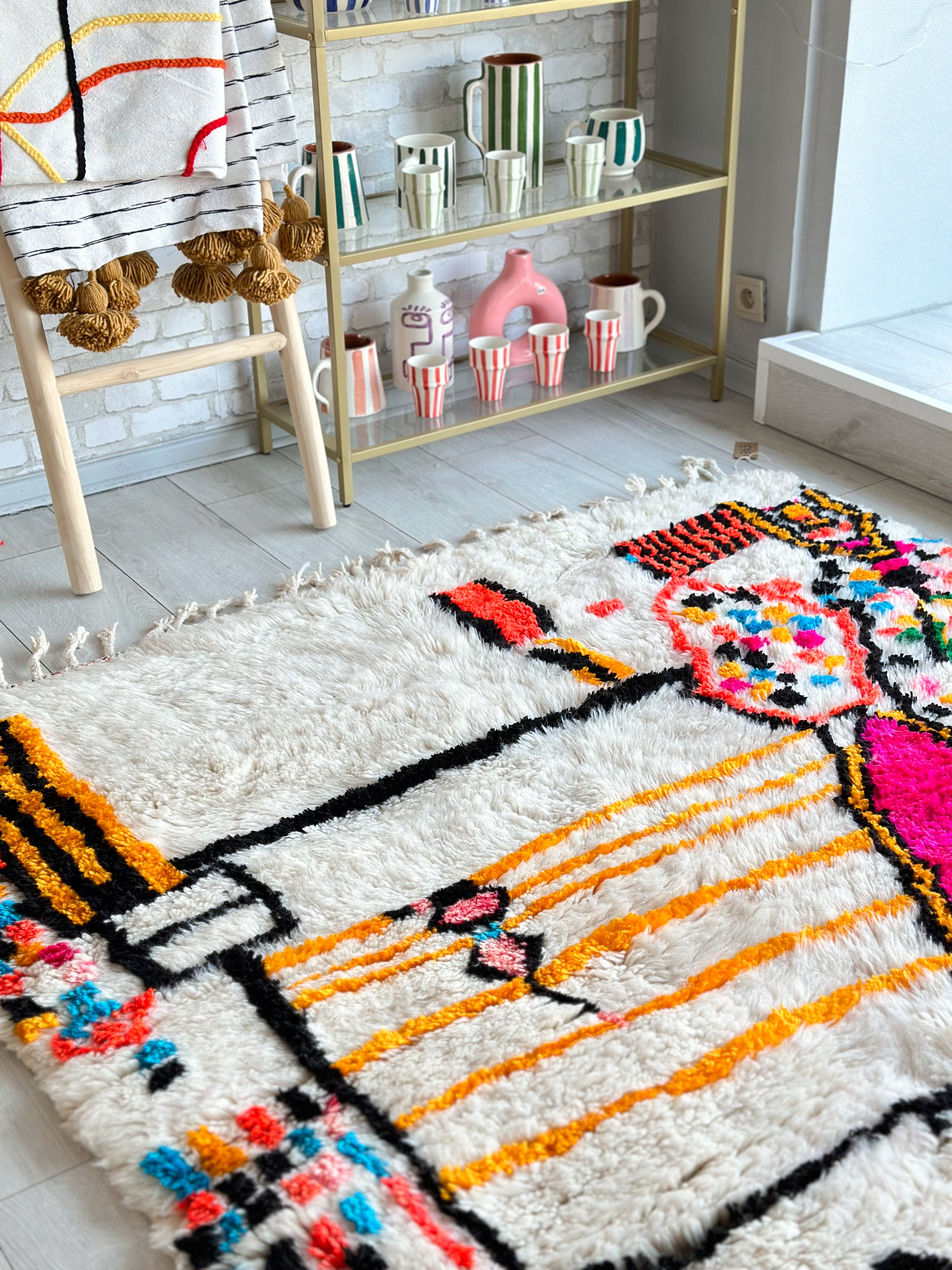 Colorful Berber rug SHAGGY 160 x 270 cm - n°763