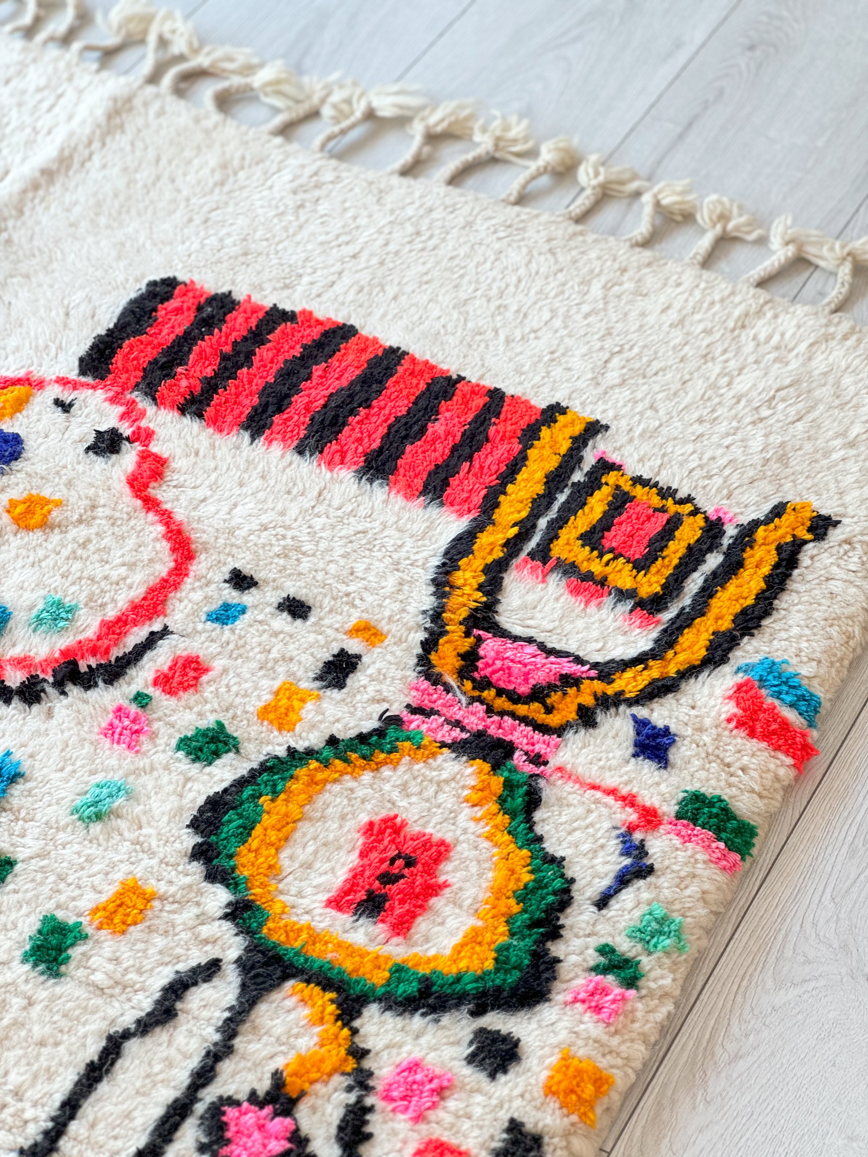 Colorful Berber rug 145 x 206 cm - n°1186