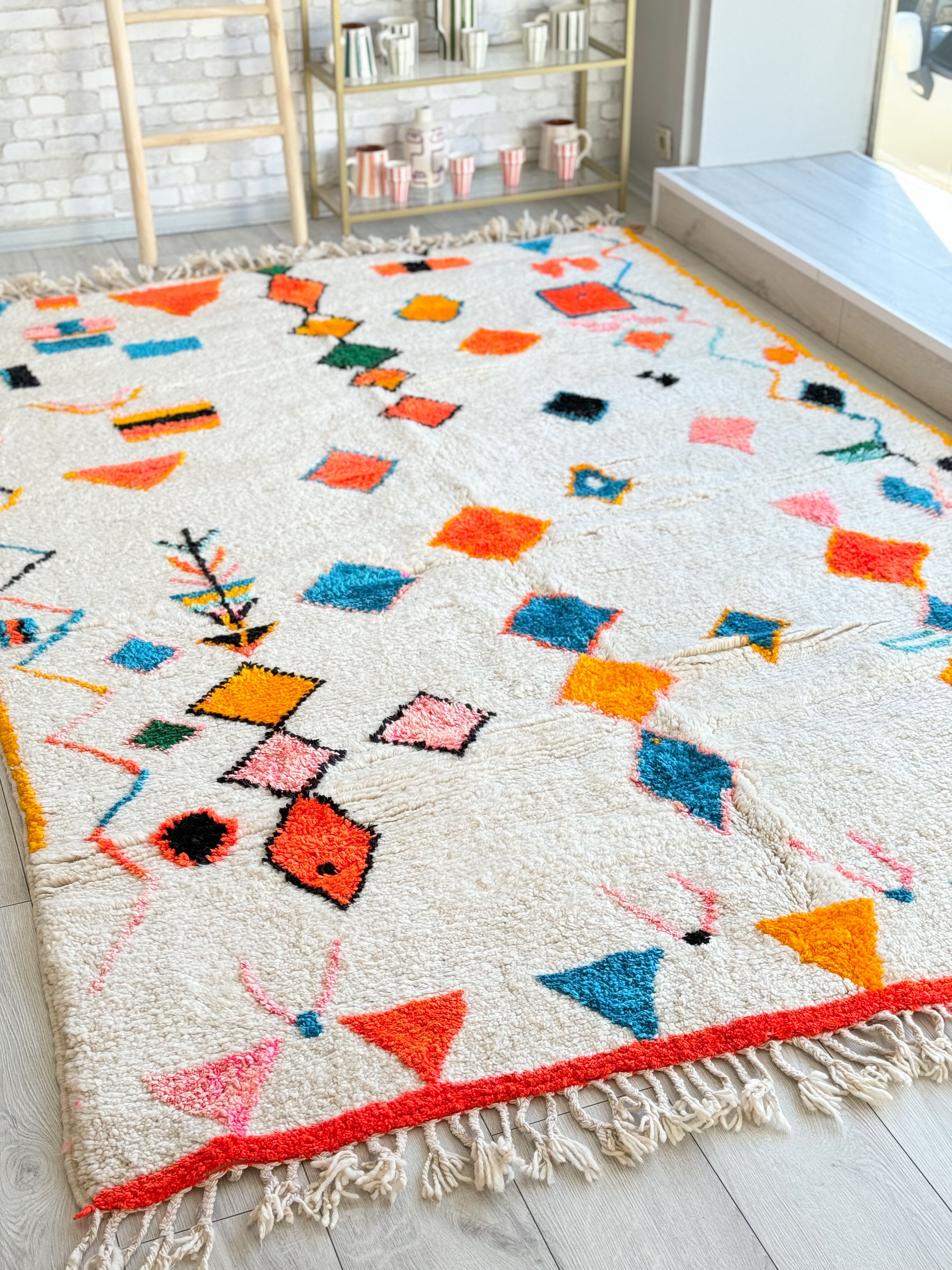 Colorful Berber rug 197 x 310 cm - n°886