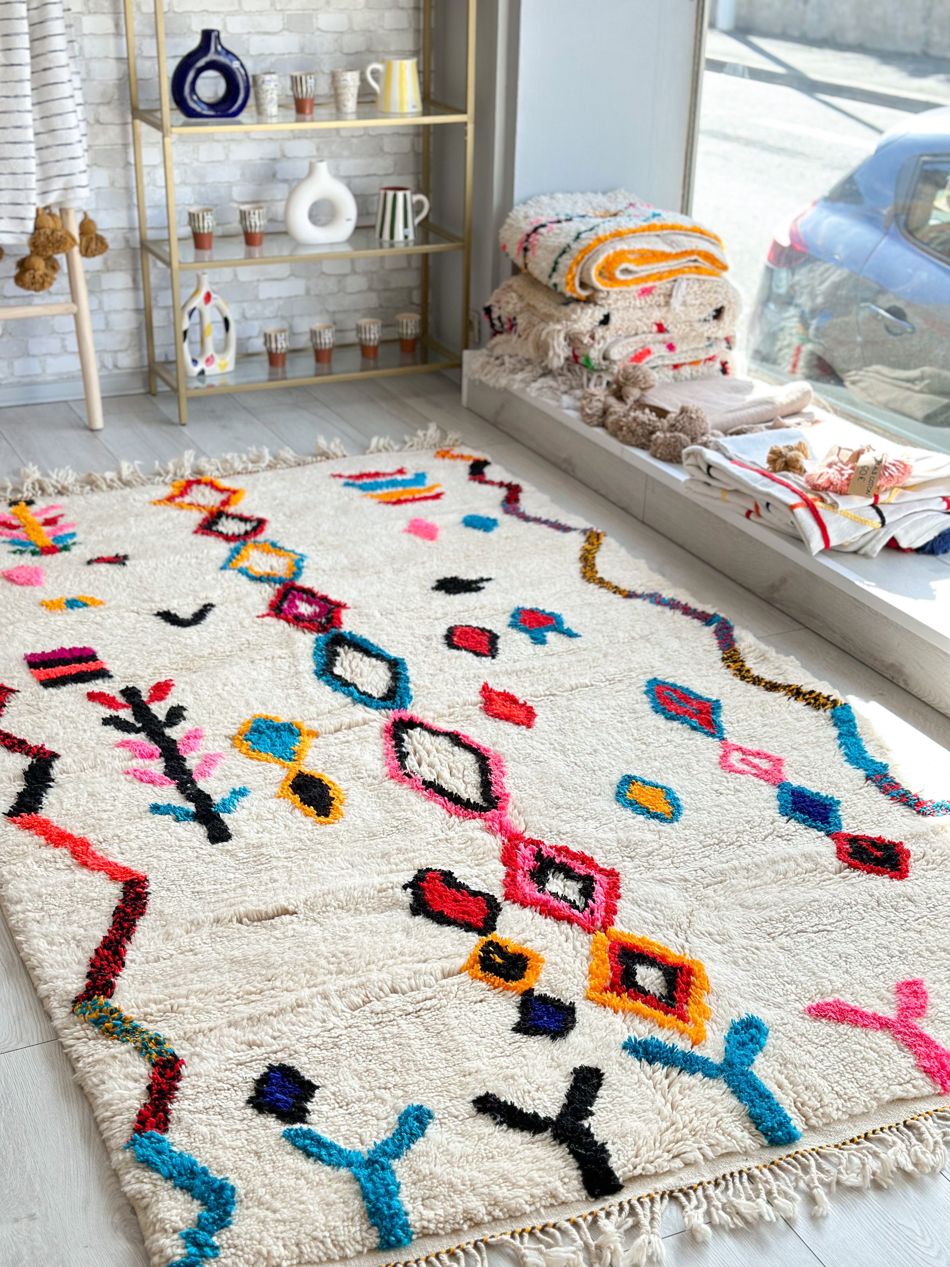 Colorful Berber rug 150 x 268 cm - n°630