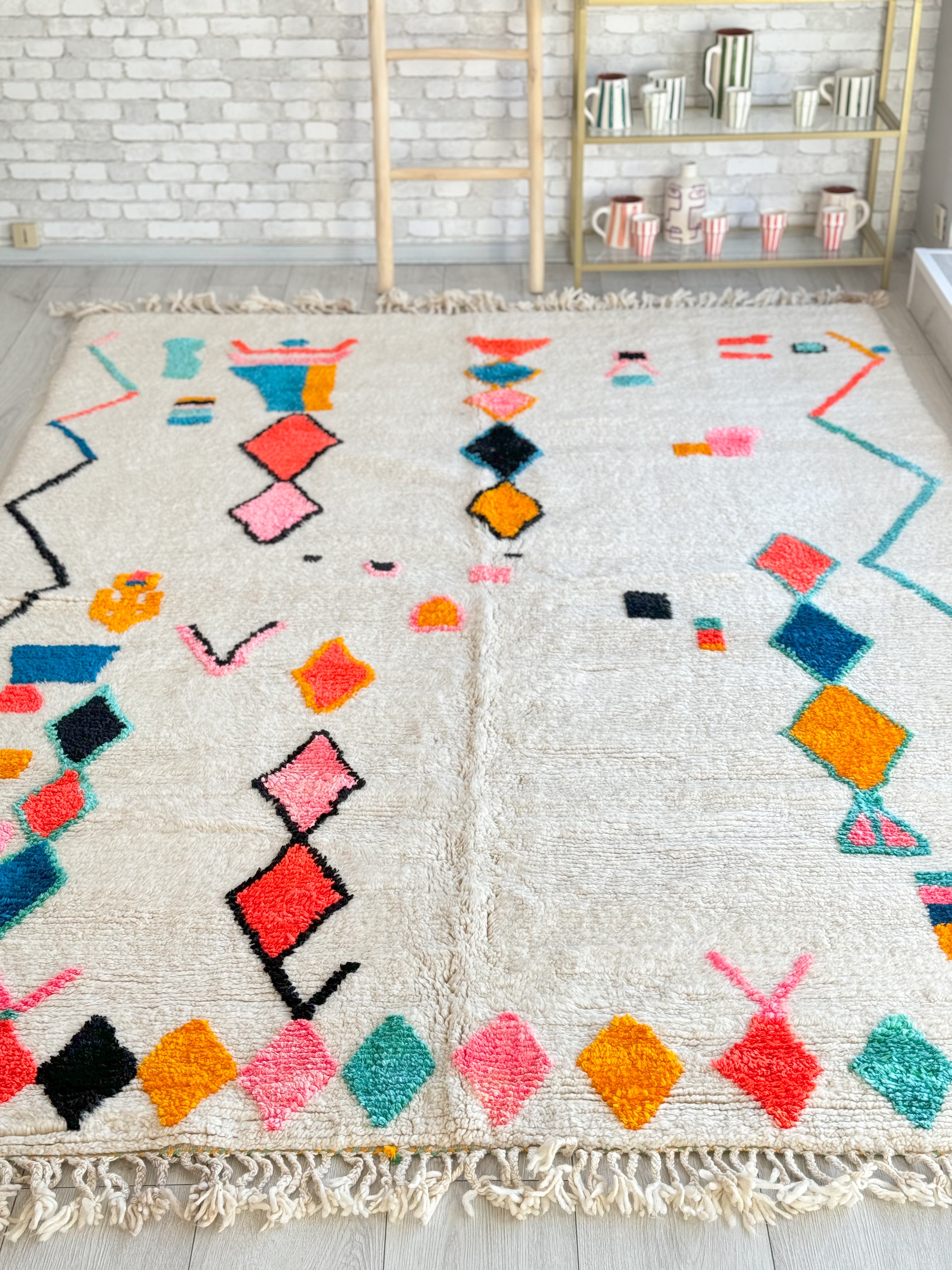 Colorful Berber rug 200 x 305 cm - n°897