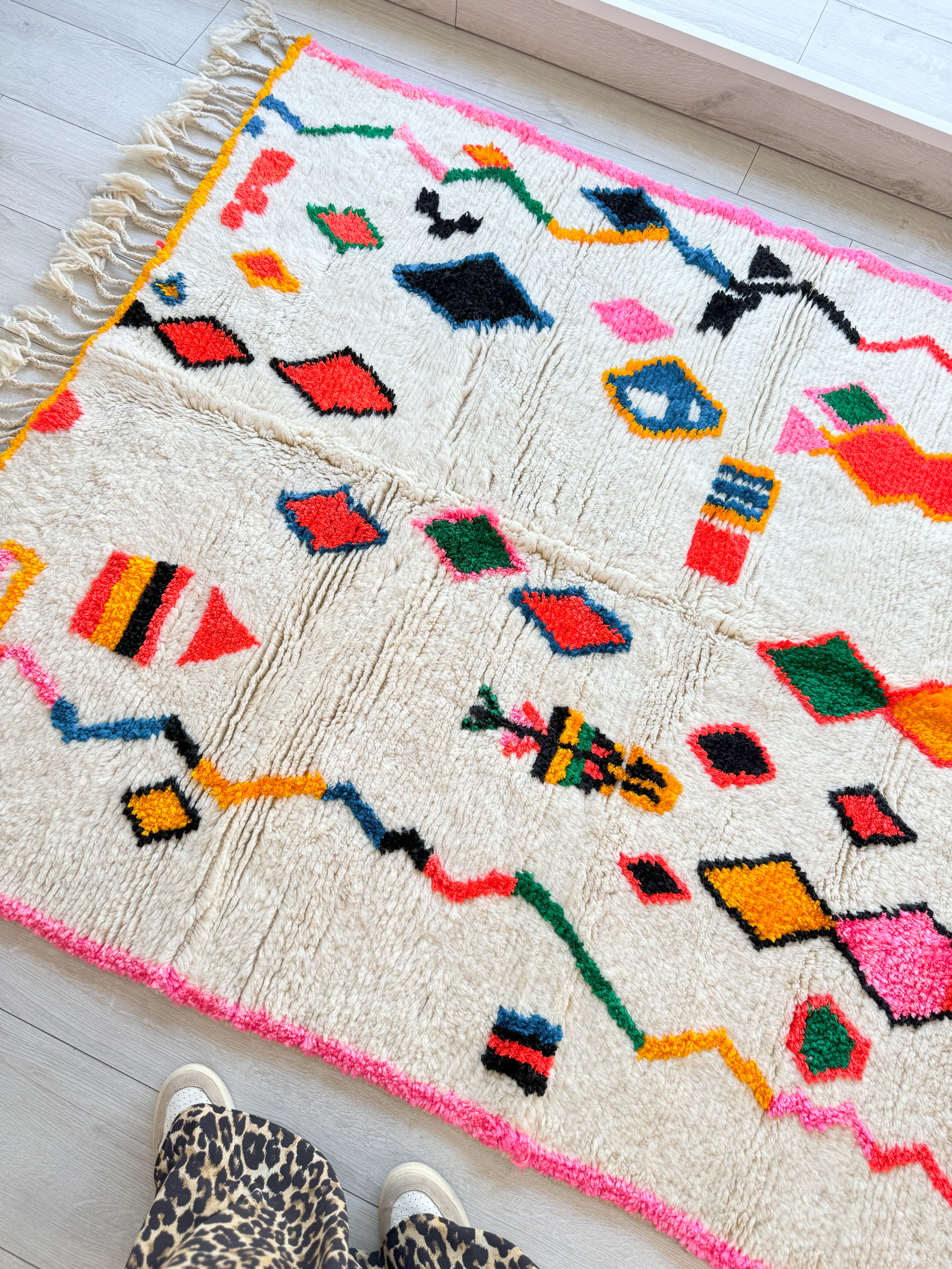 Colorful Berber Rug 156 x 228 cm / 5.1 x 7.5 ft - n°1475