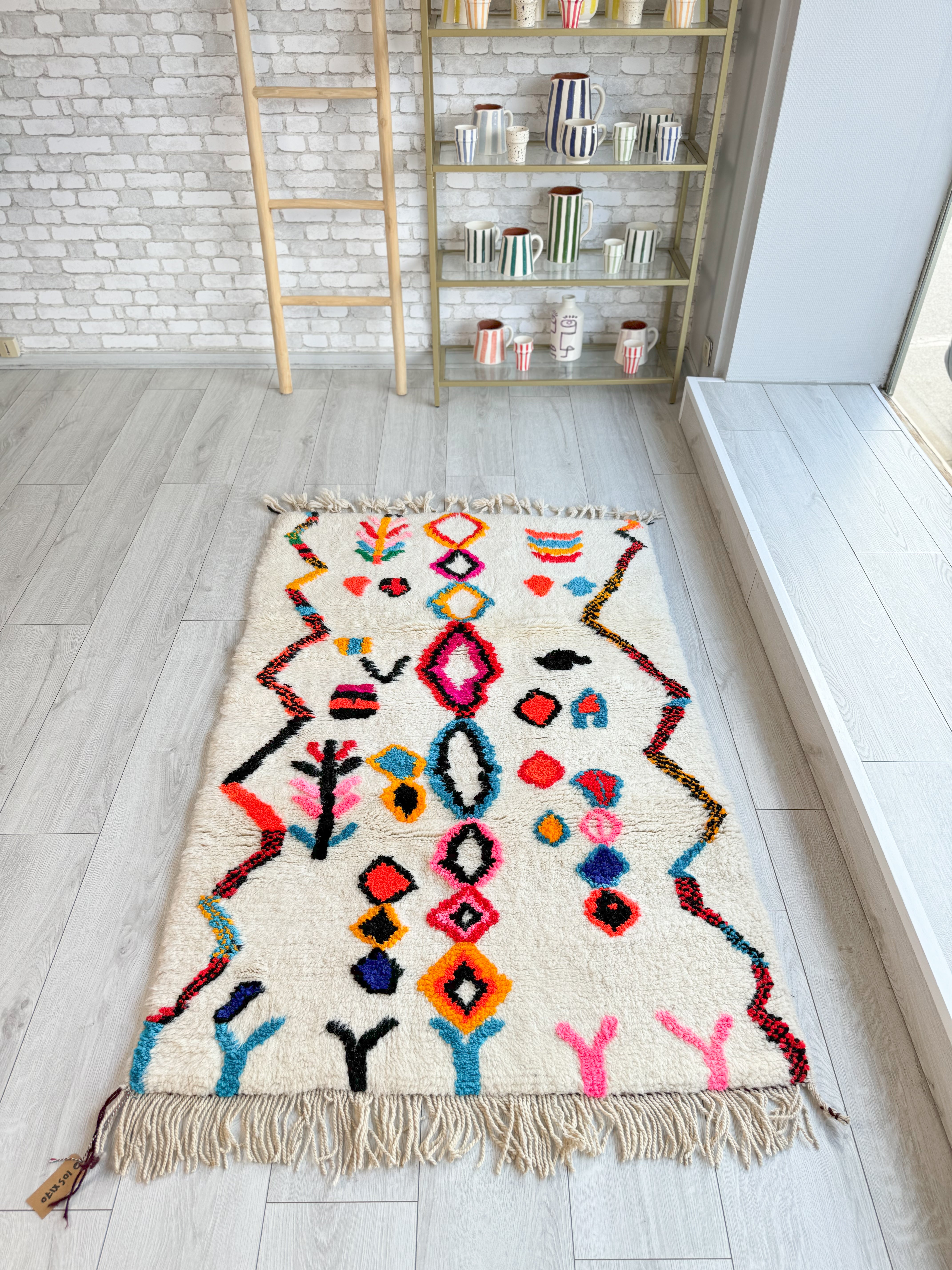 Tapis berbère coloré 105 x 170 cm - n°1058