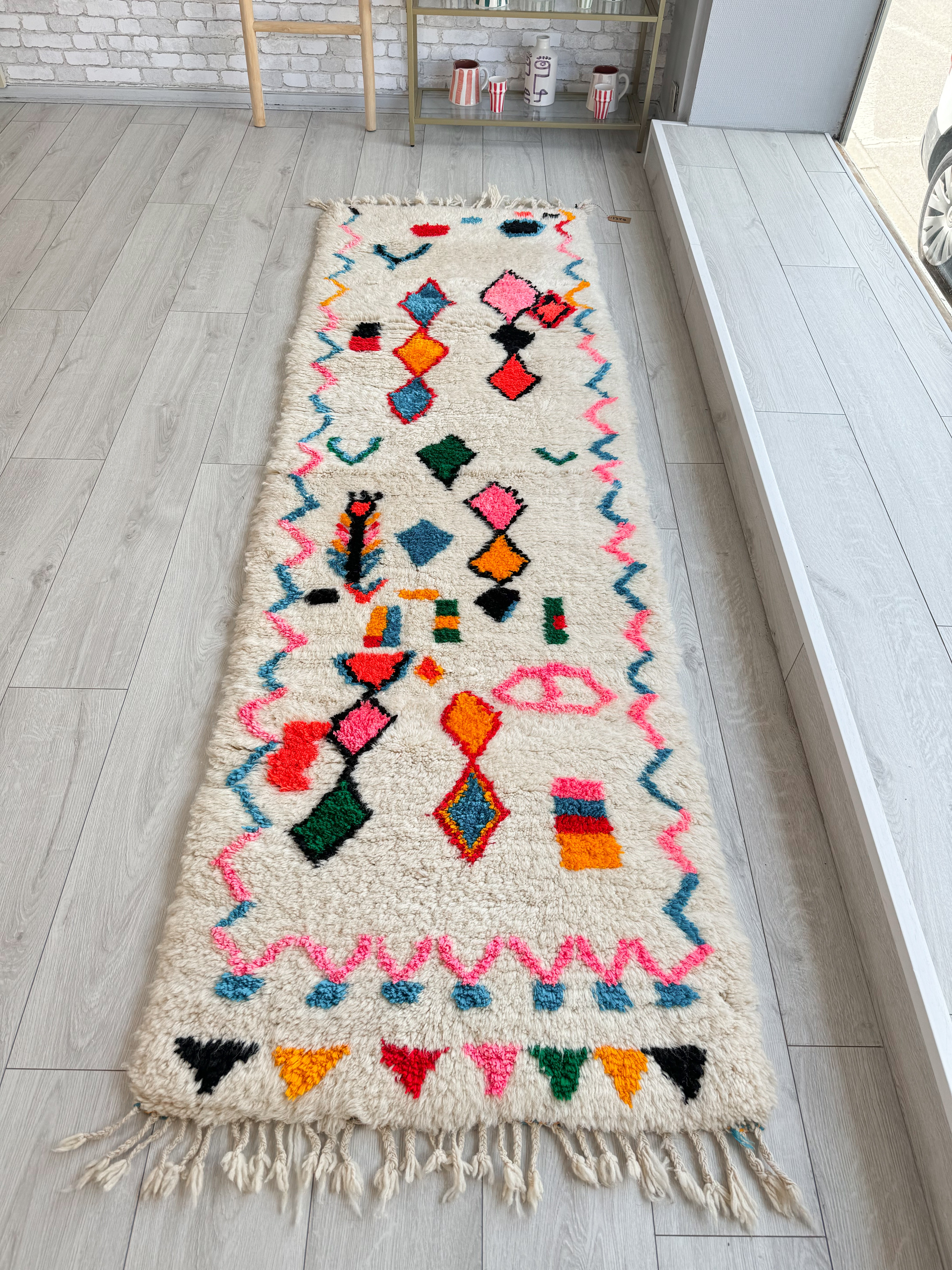 Tapis de couloir coloré SHAGGY 85 x 270 cm - n°1378