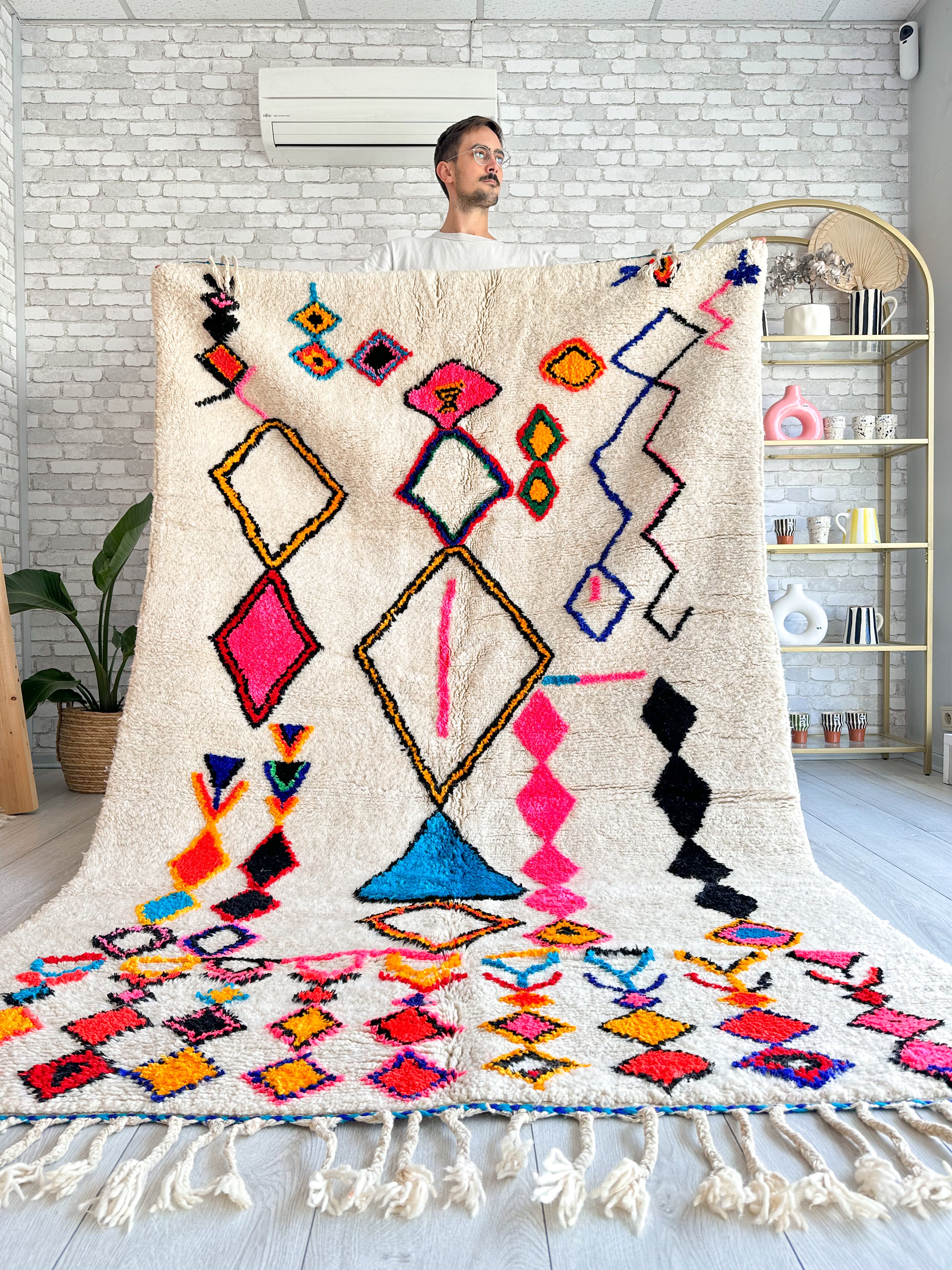 Colorful Berber carpet - n°739 